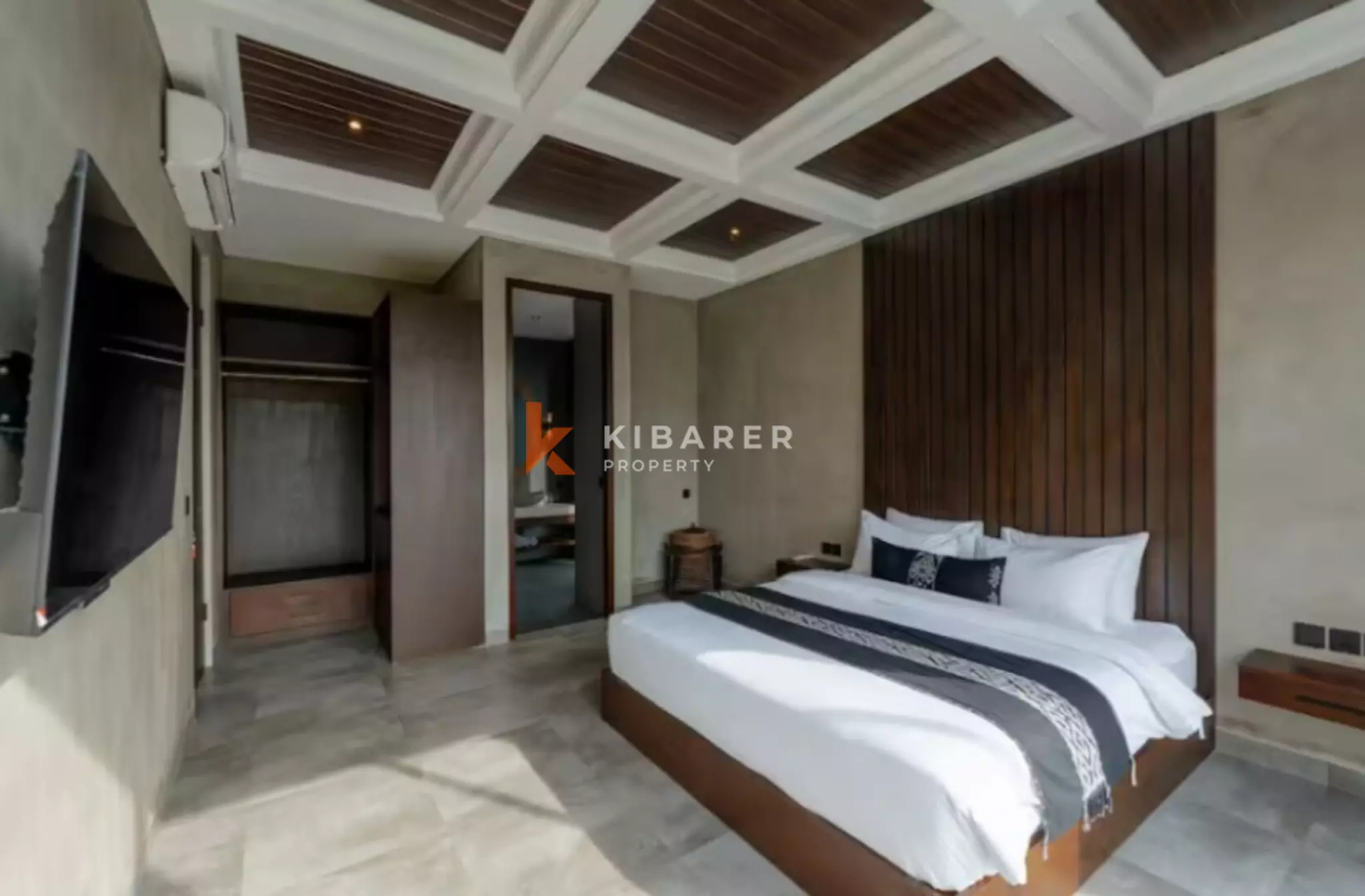 Villa design de trois chambres avec intérieurs modernes et spectaculaires à Umalas