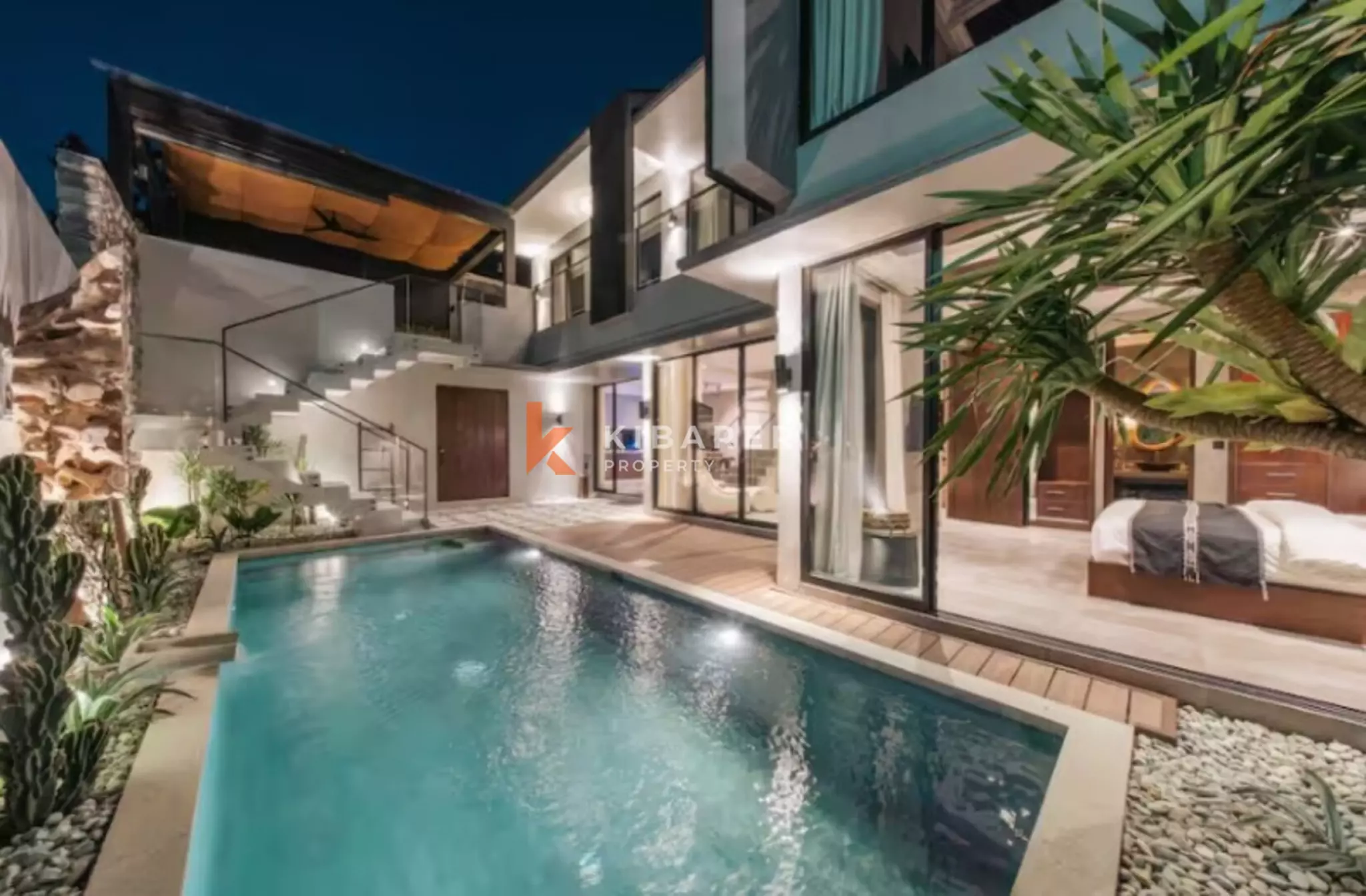 Villa design de trois chambres avec intérieurs modernes et spectaculaires à Umalas
