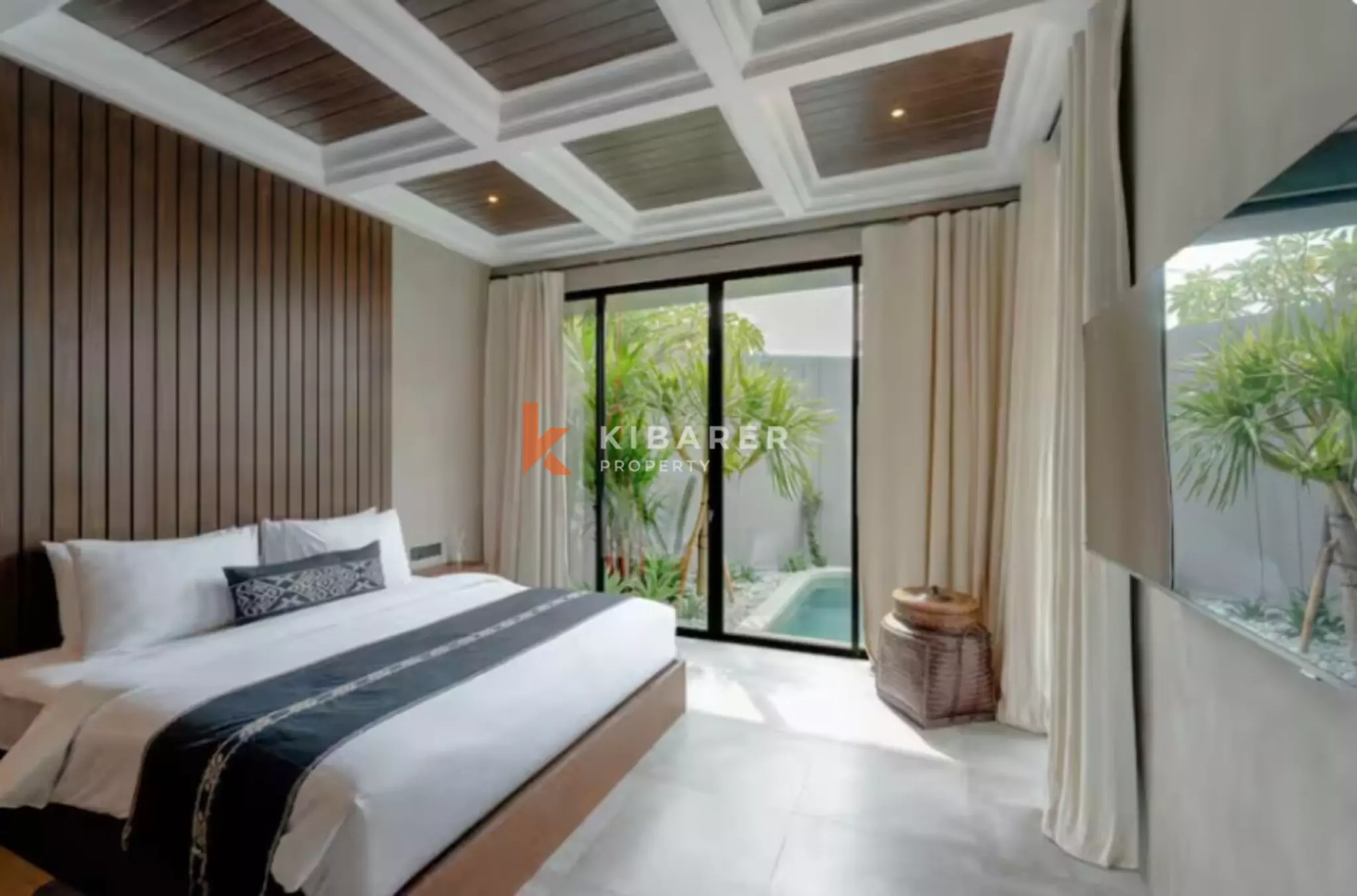 Villa design de trois chambres avec intérieurs modernes et spectaculaires à Umalas