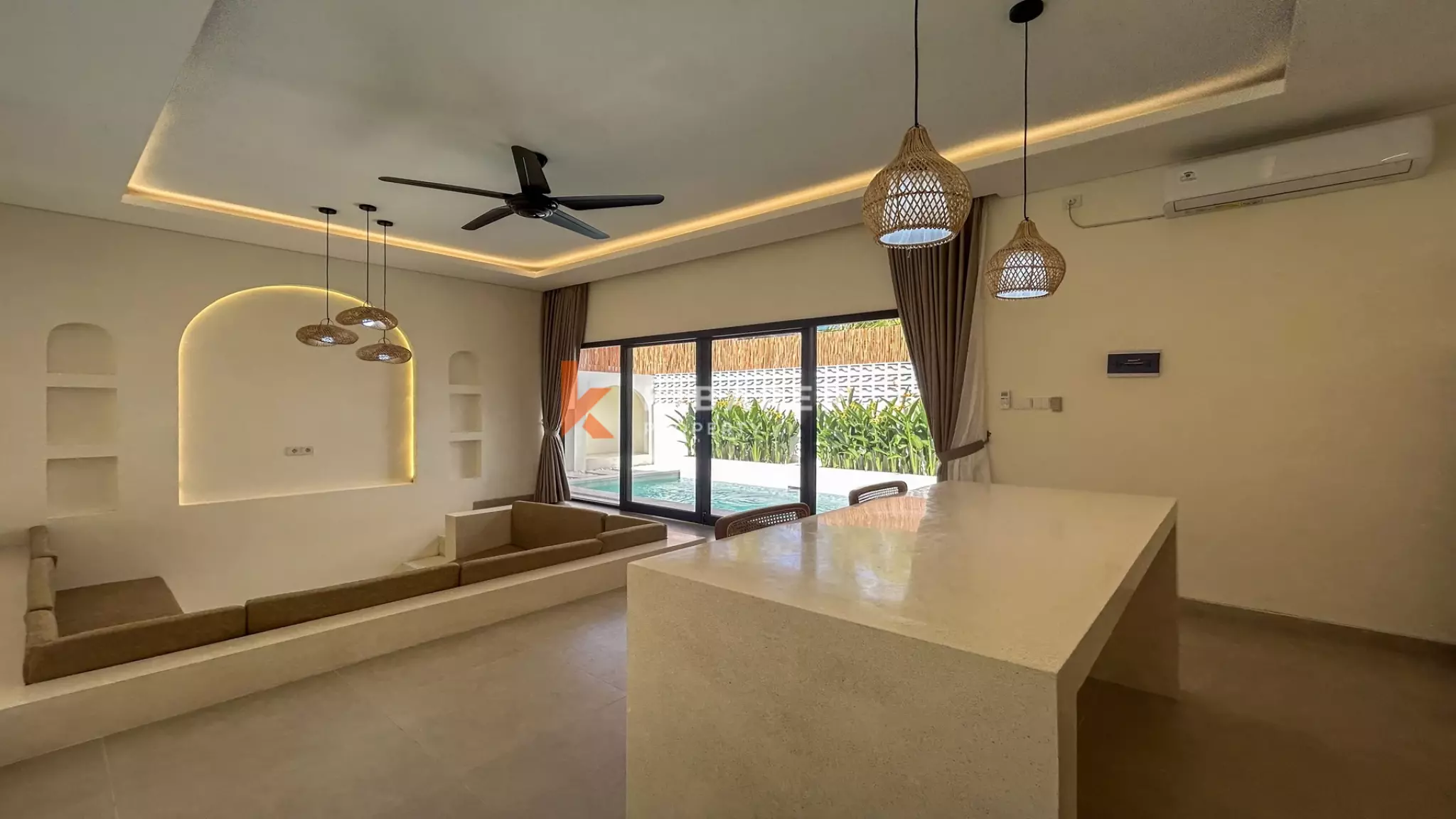 Villa tropicale de rêve avec piscine privée et deux chambres à Canggu