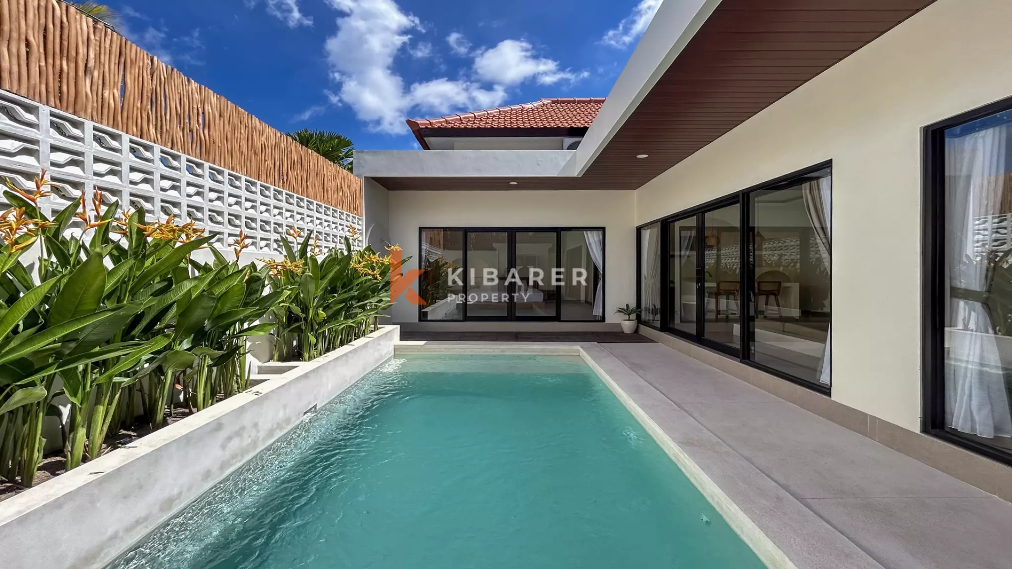 Villa tropicale de rêve avec piscine privée et deux chambres à Canggu