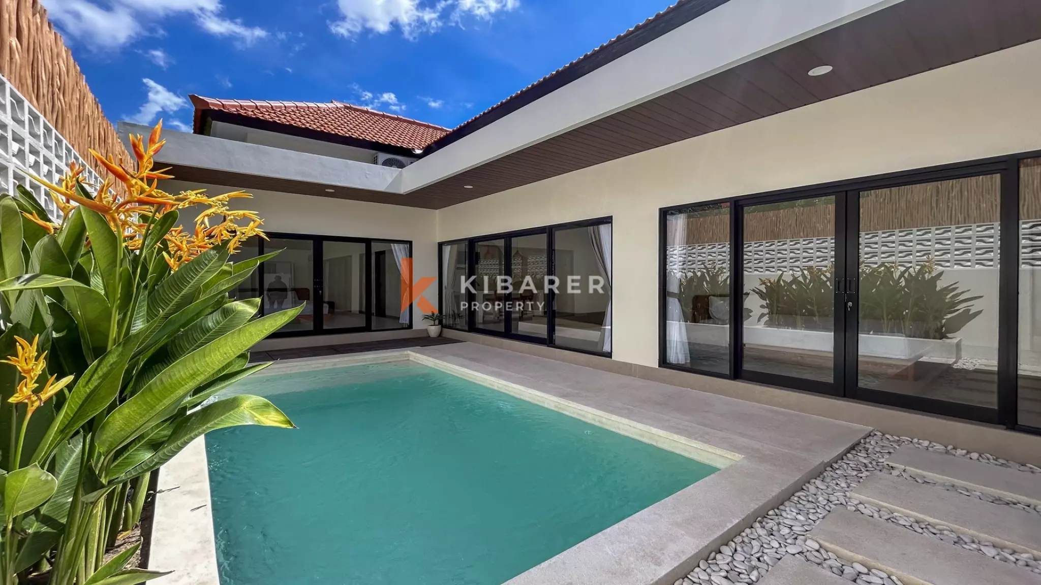 Villa tropicale de rêve avec piscine privée et deux chambres à Canggu