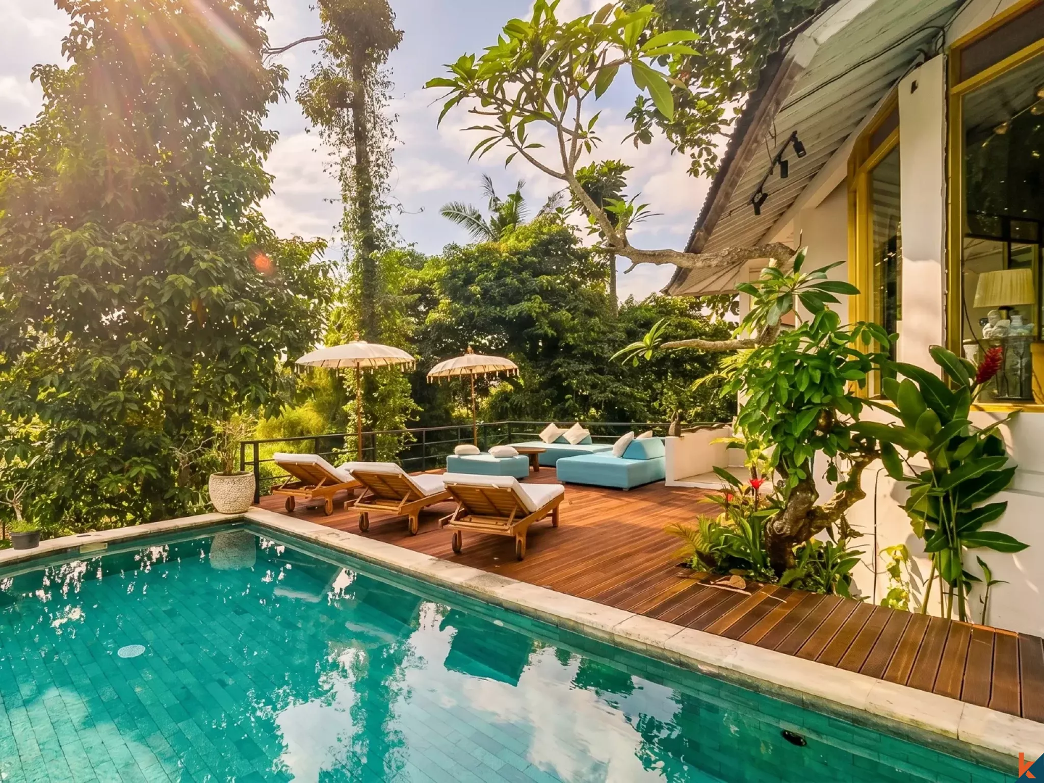 Properti Artistik dengan Hak Sewa Jangka Panjang Tiga Kamar Tidur di Ubud