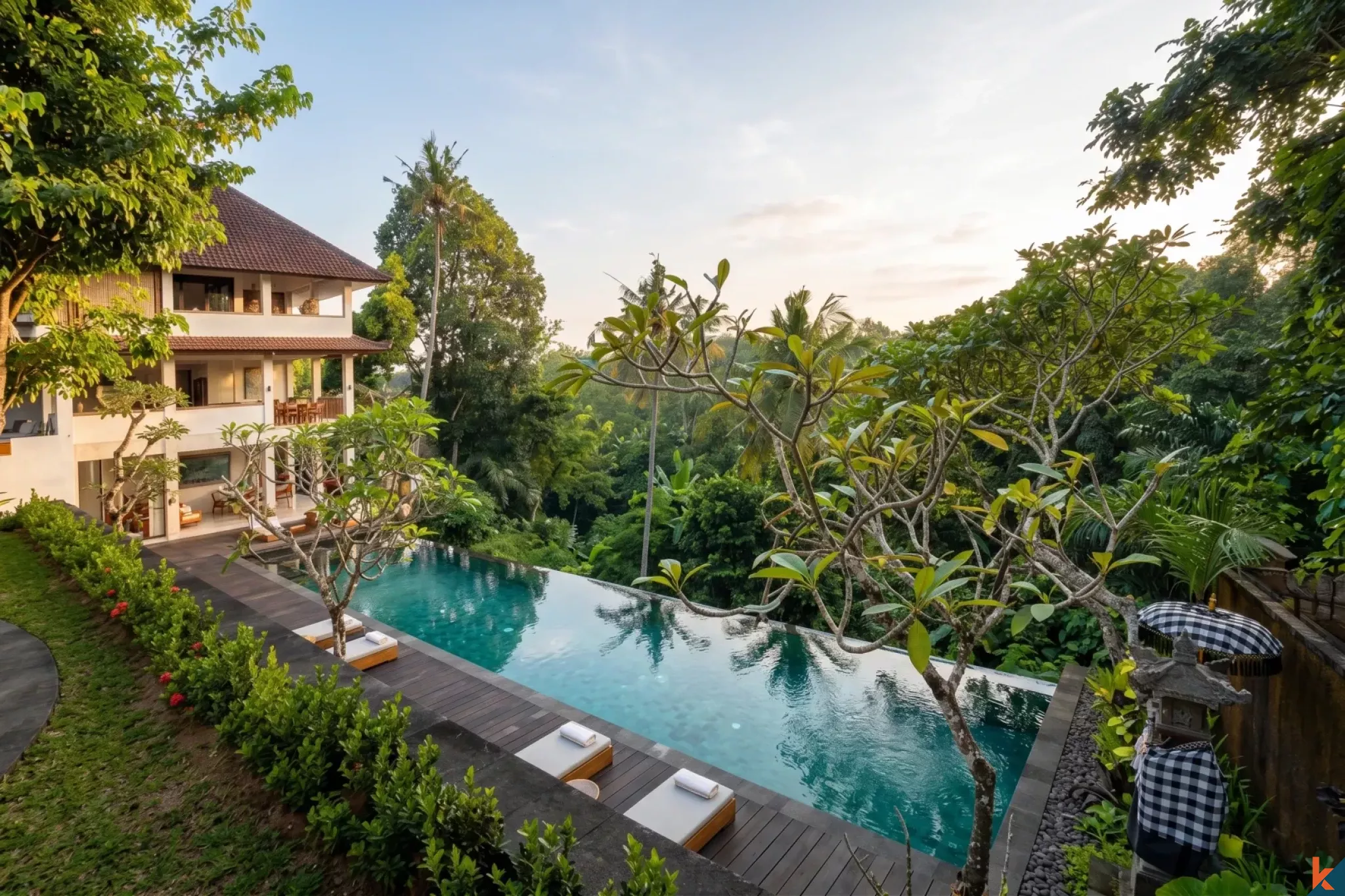 Rare Eight-Bedroom Retreat Estate with Jungle Sunset Views for Lease in Ubud