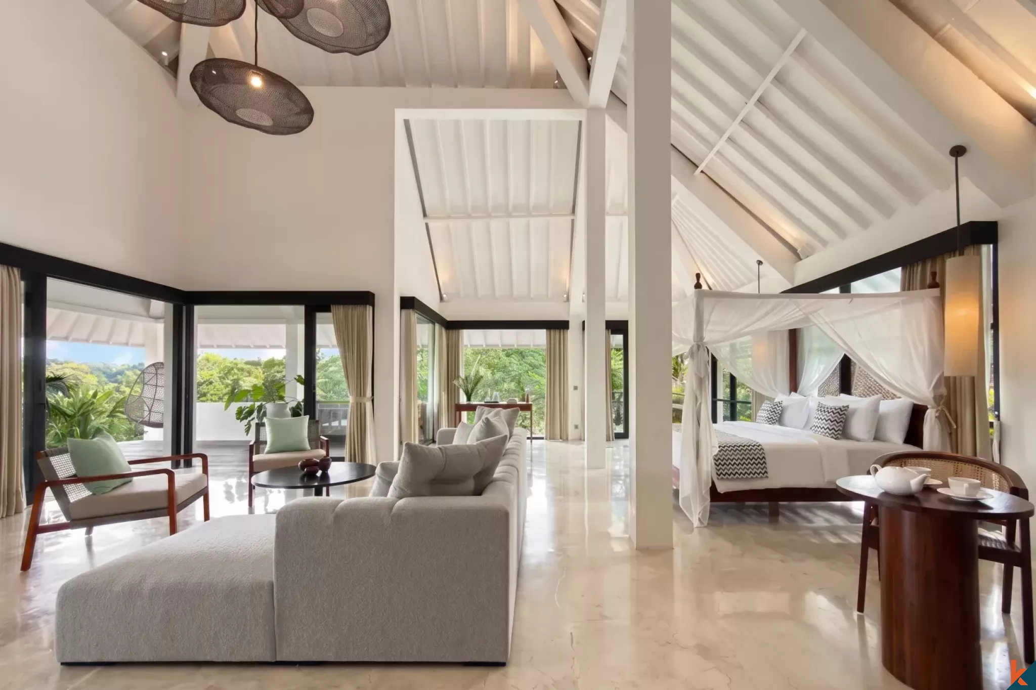Rare Eight-Bedroom Retreat Estate with Jungle Sunset Views for Lease in Ubud