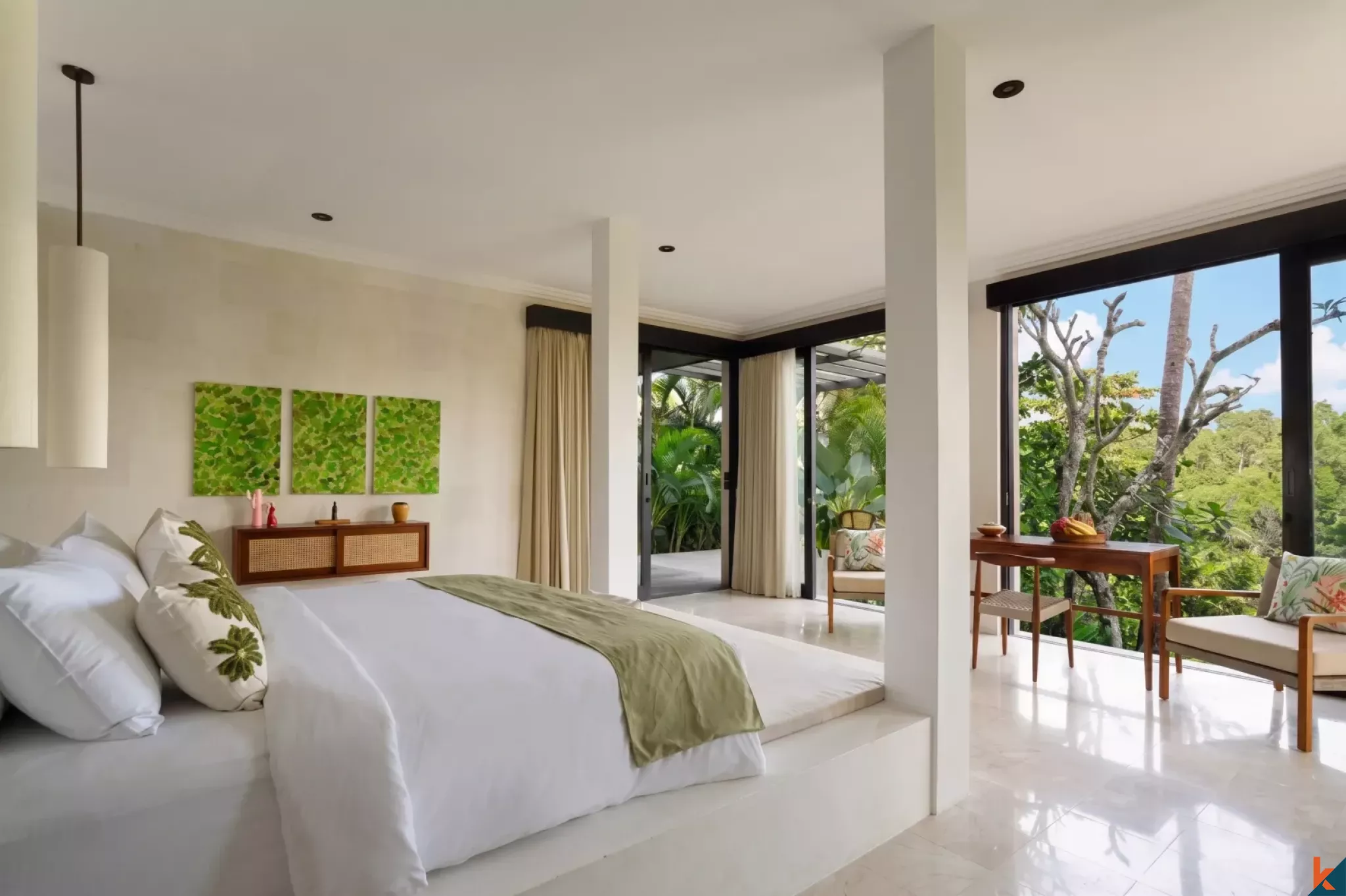 Rare Eight-Bedroom Retreat Estate with Jungle Sunset Views for Lease in Ubud