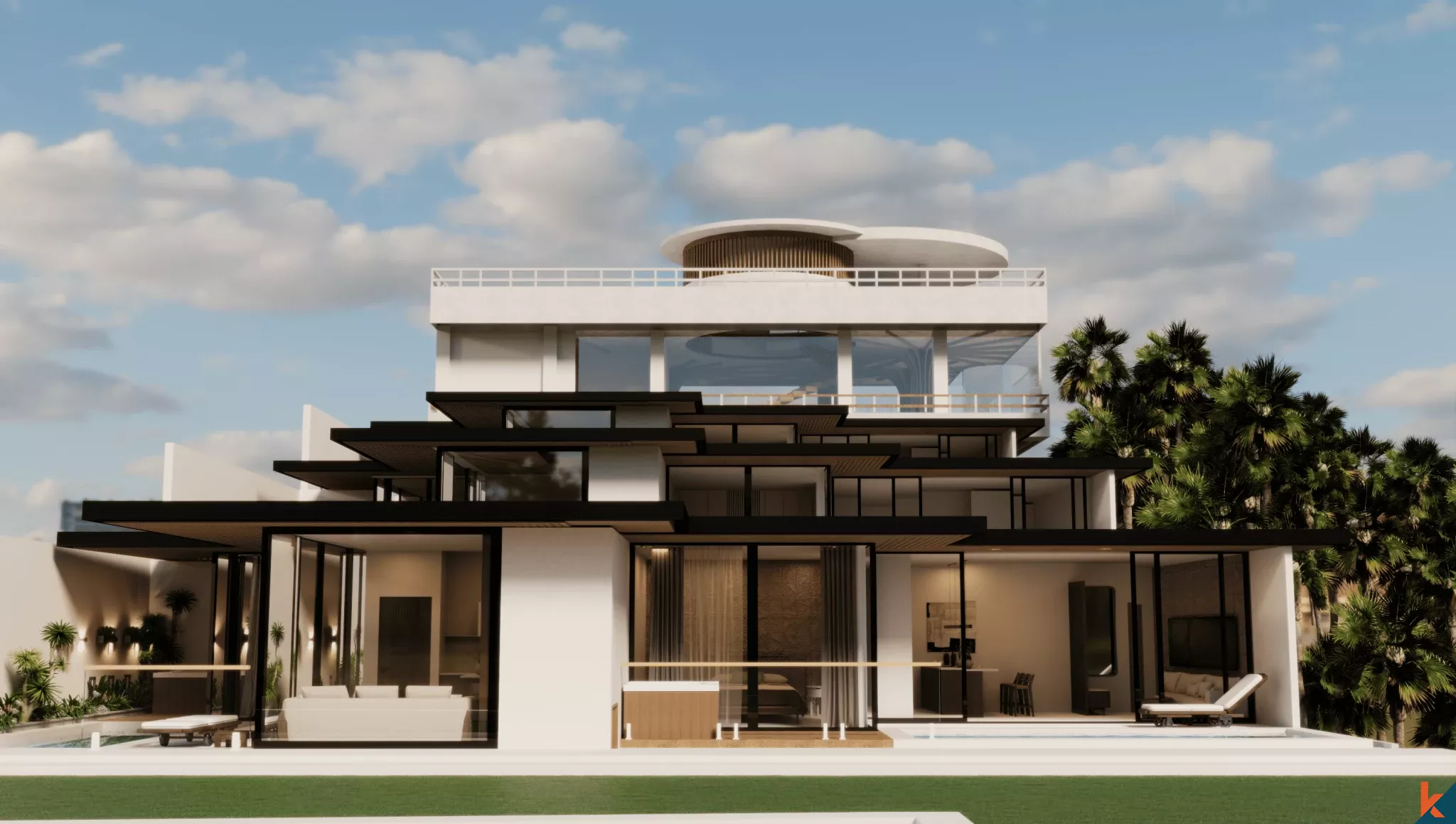 Vila Modern Satu Kamar Tidur di Kompleks Gaya Hidup Premium Ubud