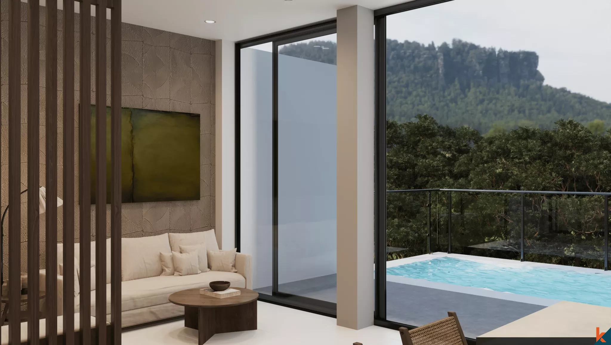 Vila Modern Satu Kamar Tidur di Kompleks Gaya Hidup Premium Ubud