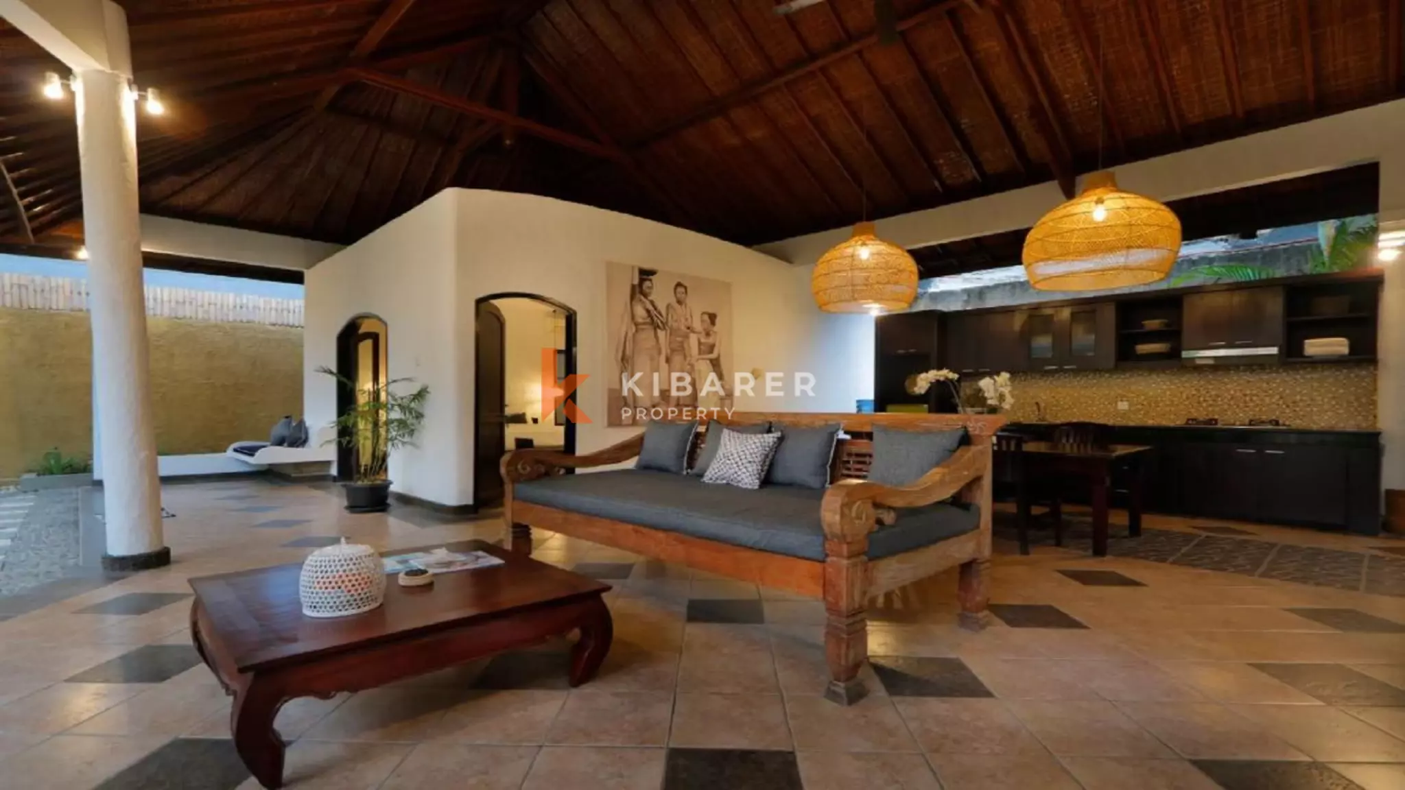 Sanctuary Tropical Two-Bedrooms open living villa in Seminyak