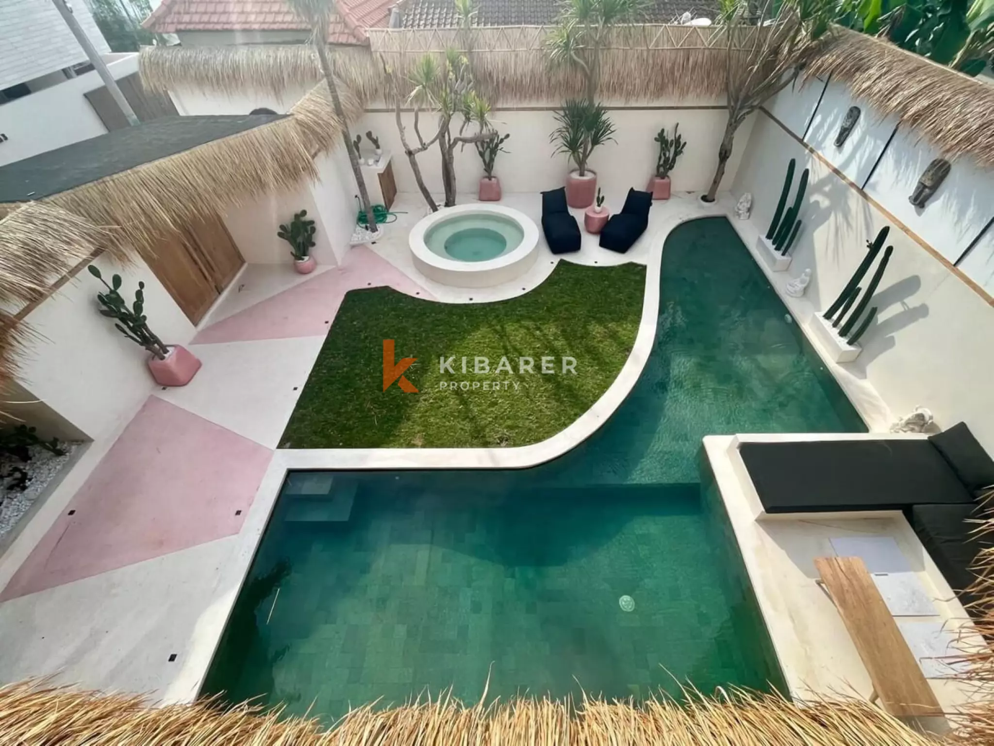 Villa bohème chic de 3 chambres avec piscine privée et jacuzzi à Berawa