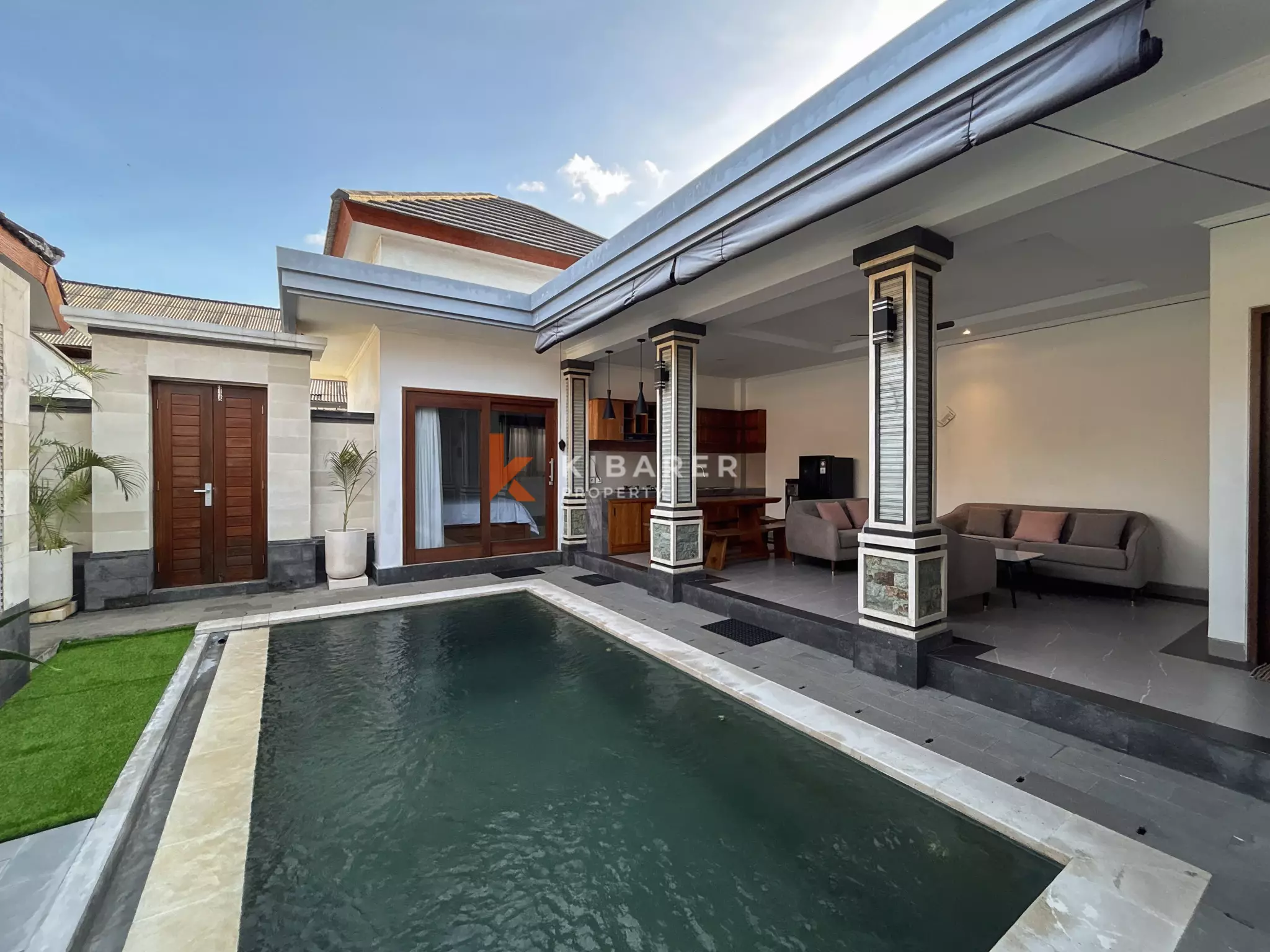 Villa élégante de deux chambres avec piscine privée à Padonan, un havre de paix près de Canggu