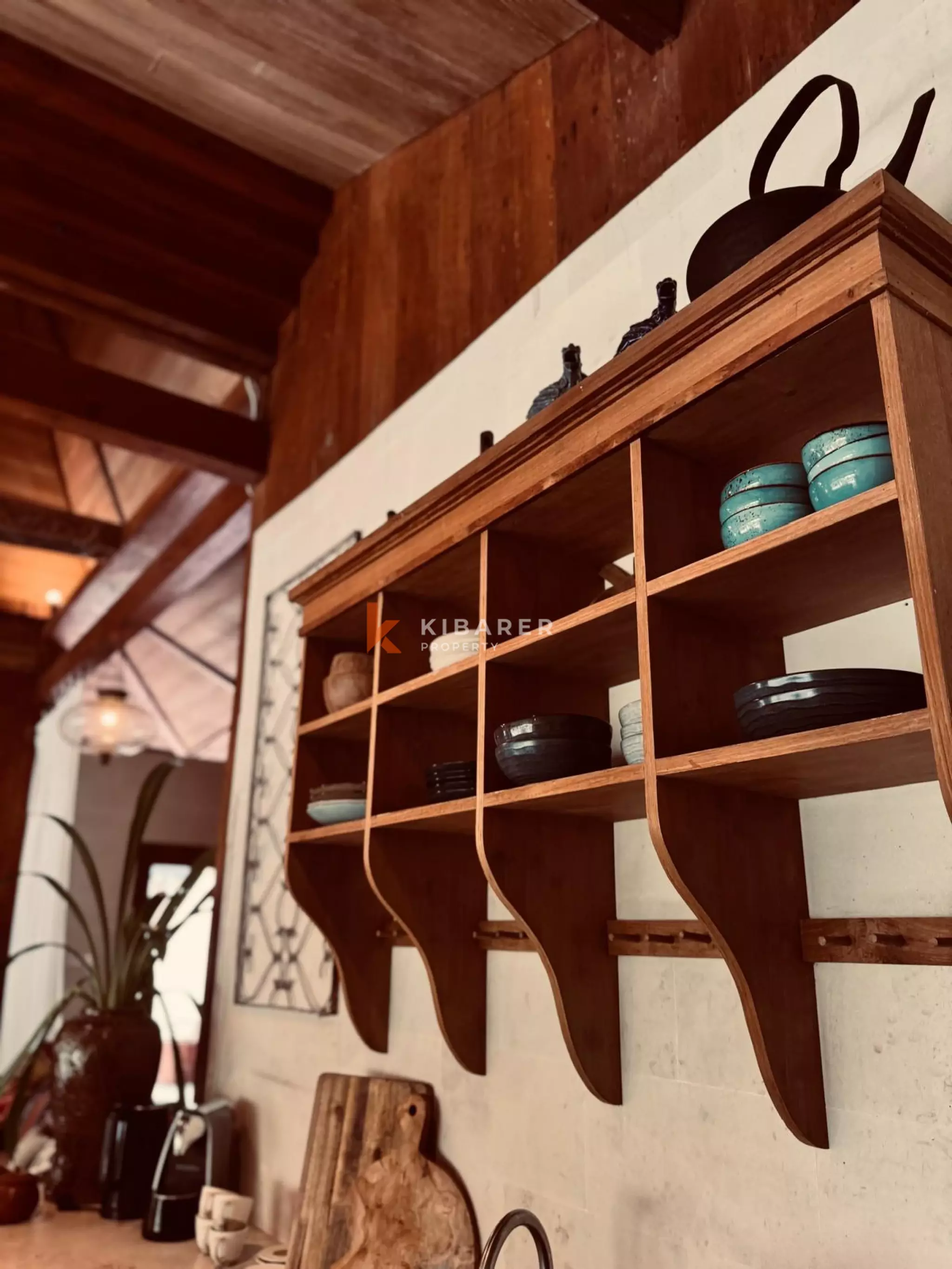 Wooden Ethnic Three Bedroom Villa in Batu Bolong