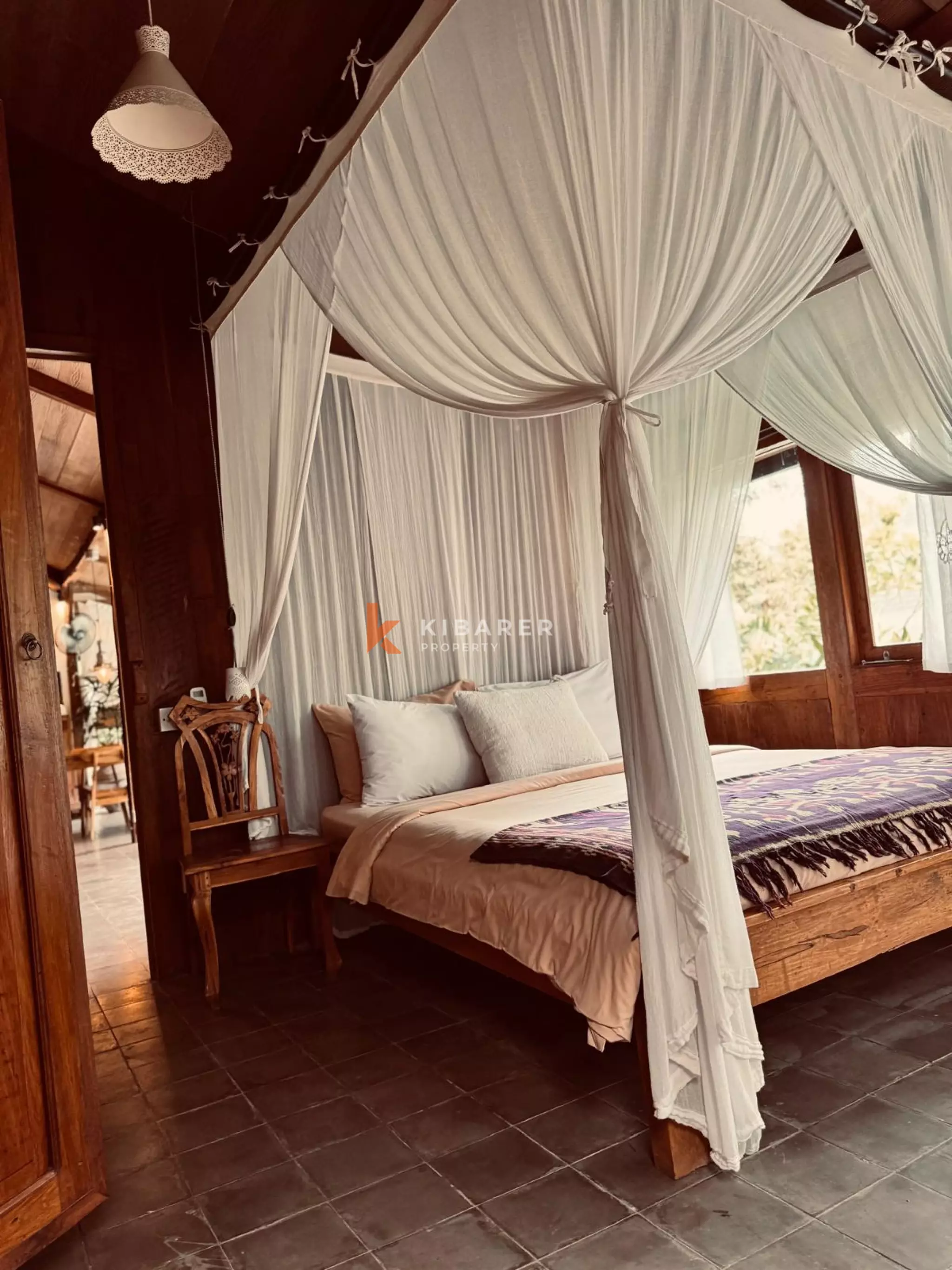 Wooden Ethnic Three Bedroom Villa in Batu Bolong