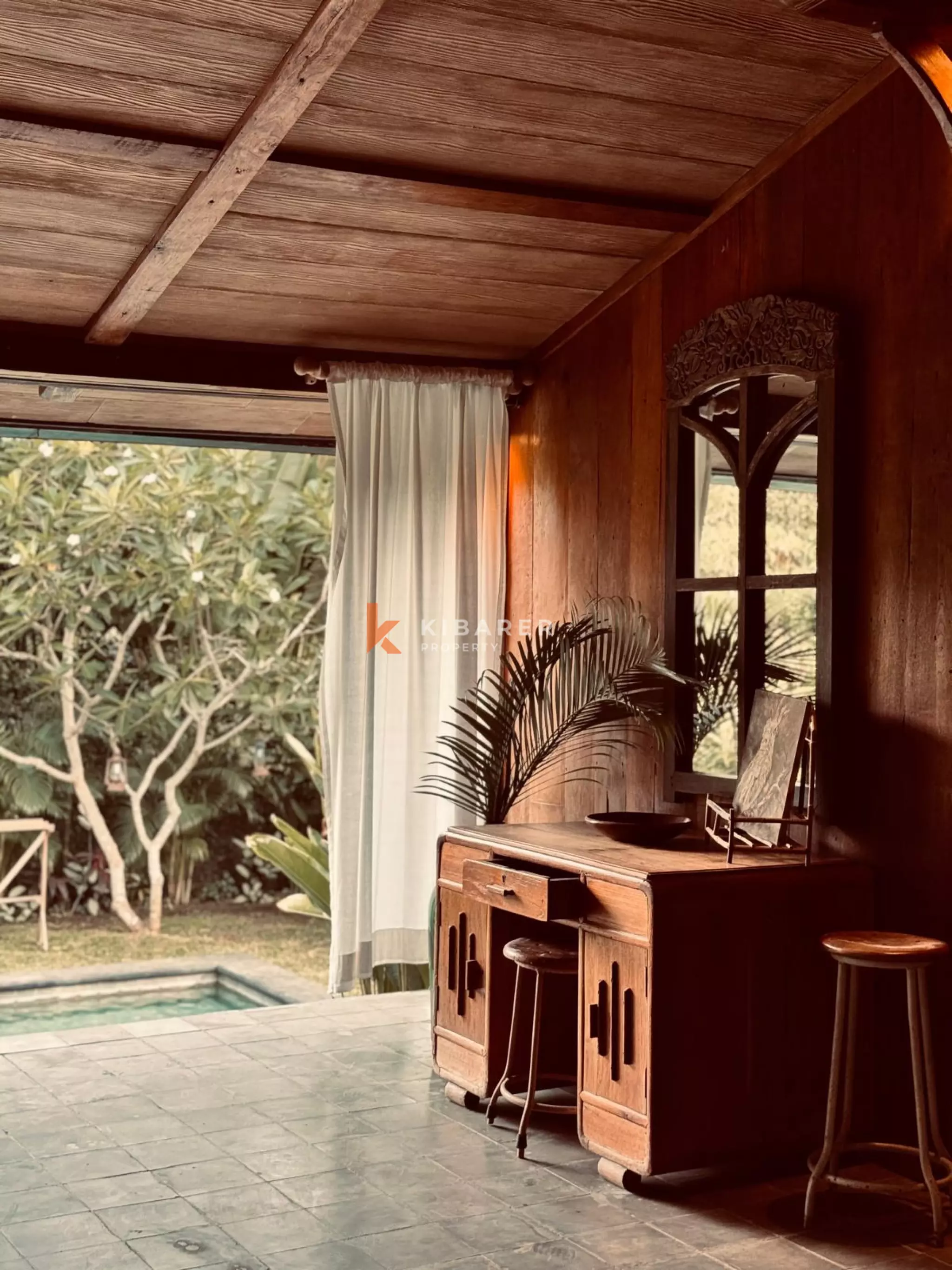 Wooden Ethnic Three Bedroom Villa in Batu Bolong