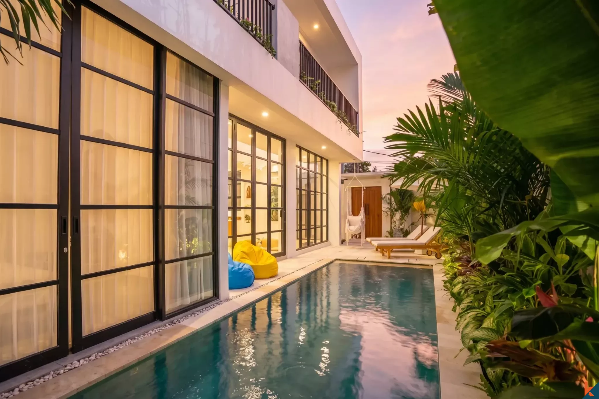 Investasi vila hak sewa tiga kamar tidur di lokasi strategis di Berawa