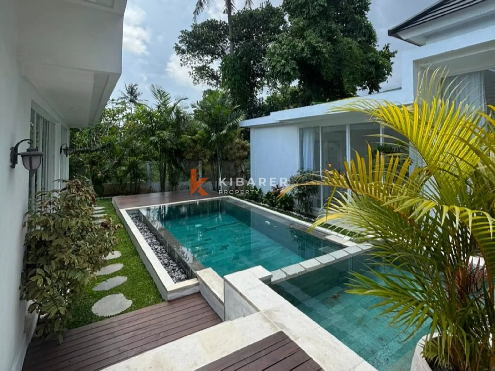 Modern Unfurnished Three-Bedroom Villa in Pererenan with Sunken Living Concept