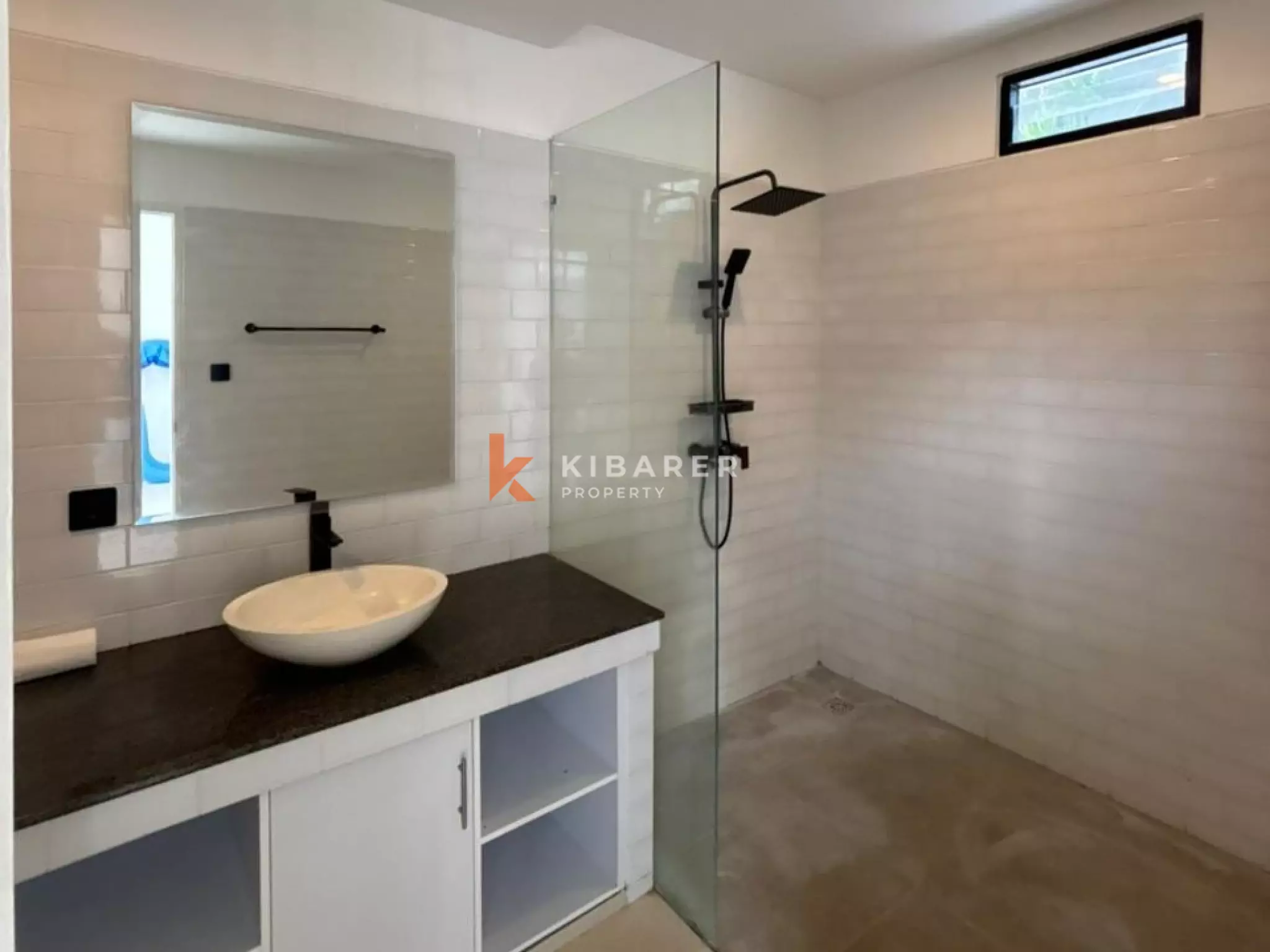 Modern Unfurnished Three-Bedroom Villa in Pererenan with Sunken Living Concept