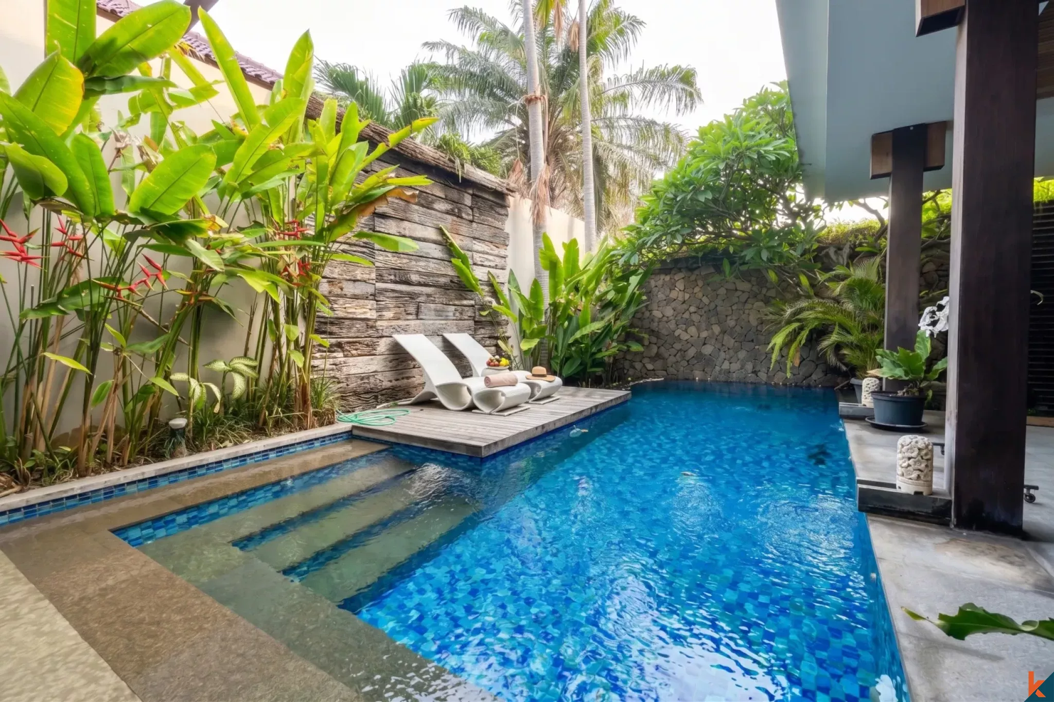 Villa moderne 3BR + bureau à Kerobokan