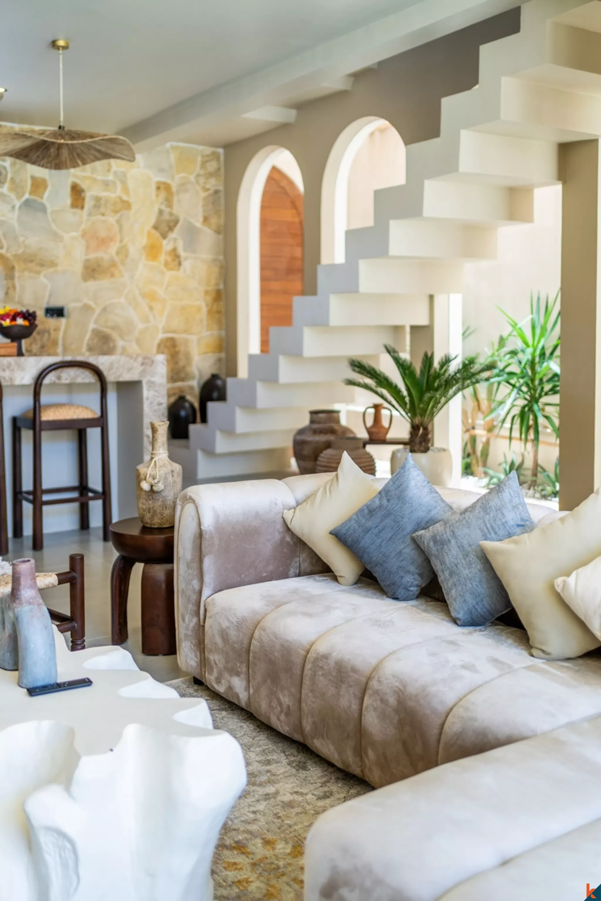Villa méditerranéenne neuve de 2 chambres dans le quartier prisé de Pererenan