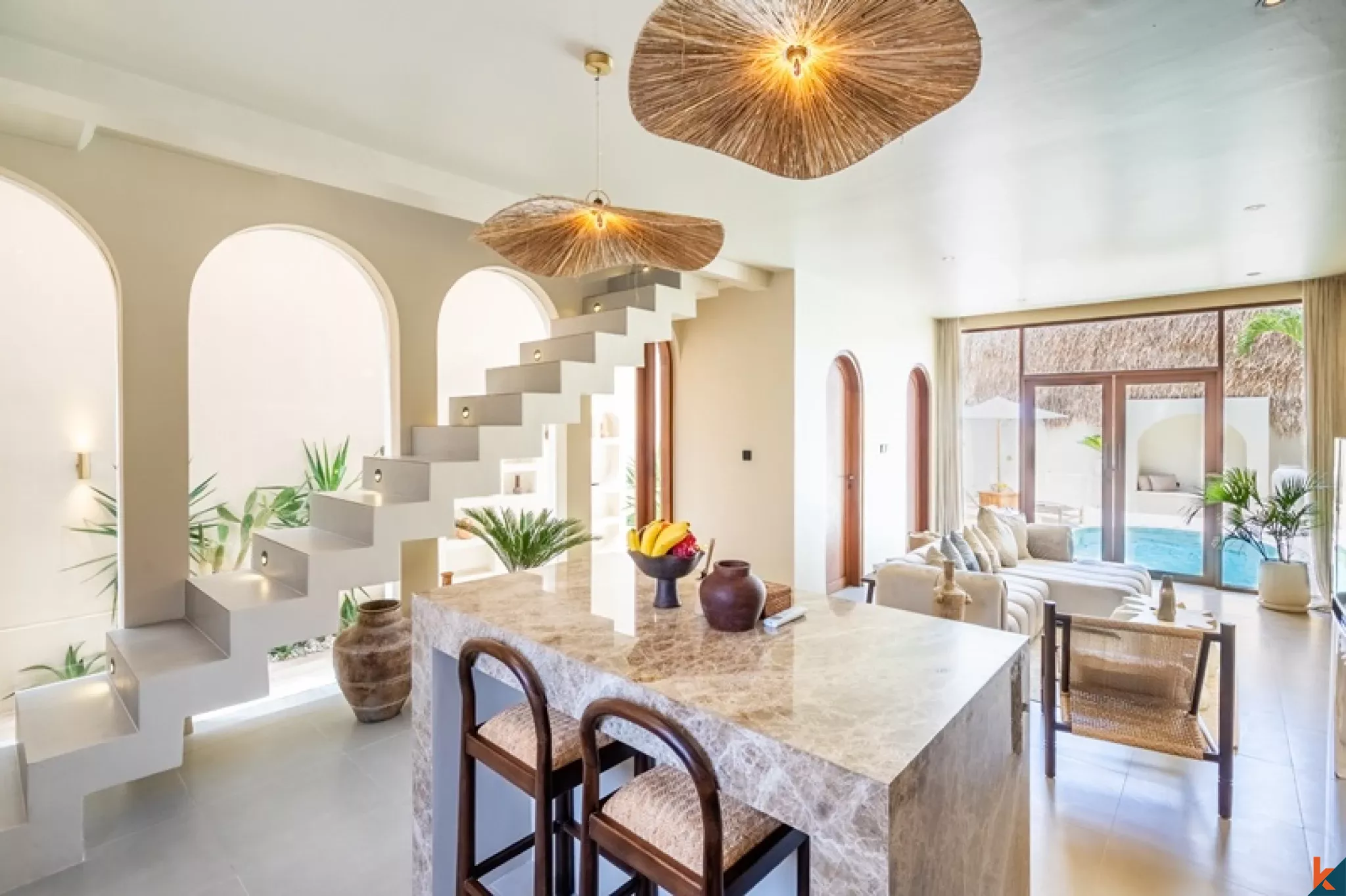 Villa méditerranéenne neuve de 2 chambres dans le quartier prisé de Pererenan