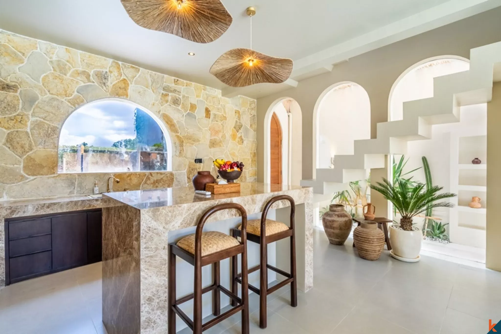 Villa méditerranéenne neuve de 2 chambres dans le quartier prisé de Pererenan