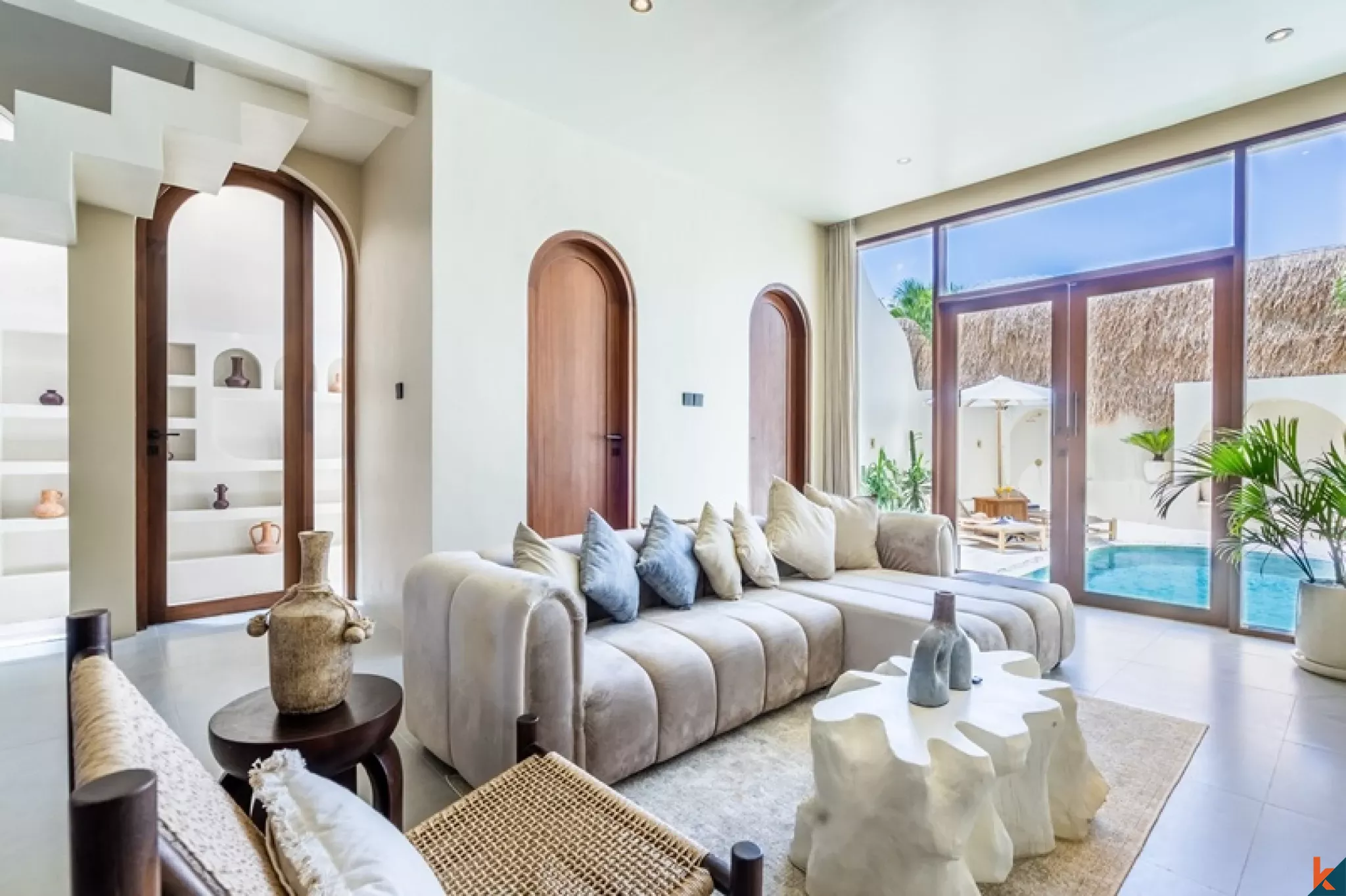 Villa méditerranéenne neuve de 2 chambres dans le quartier prisé de Pererenan