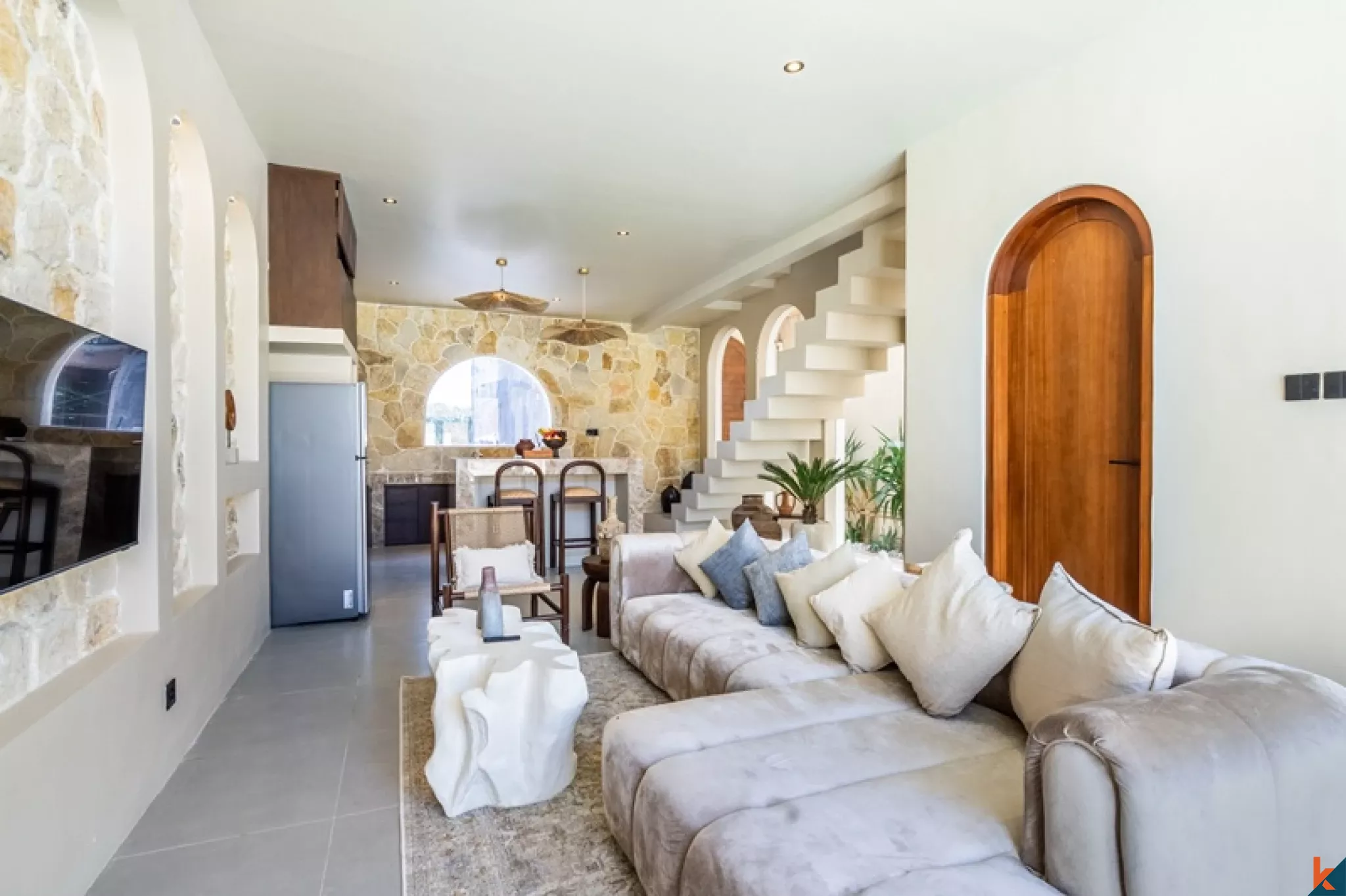 Villa méditerranéenne neuve de 2 chambres dans le quartier prisé de Pererenan