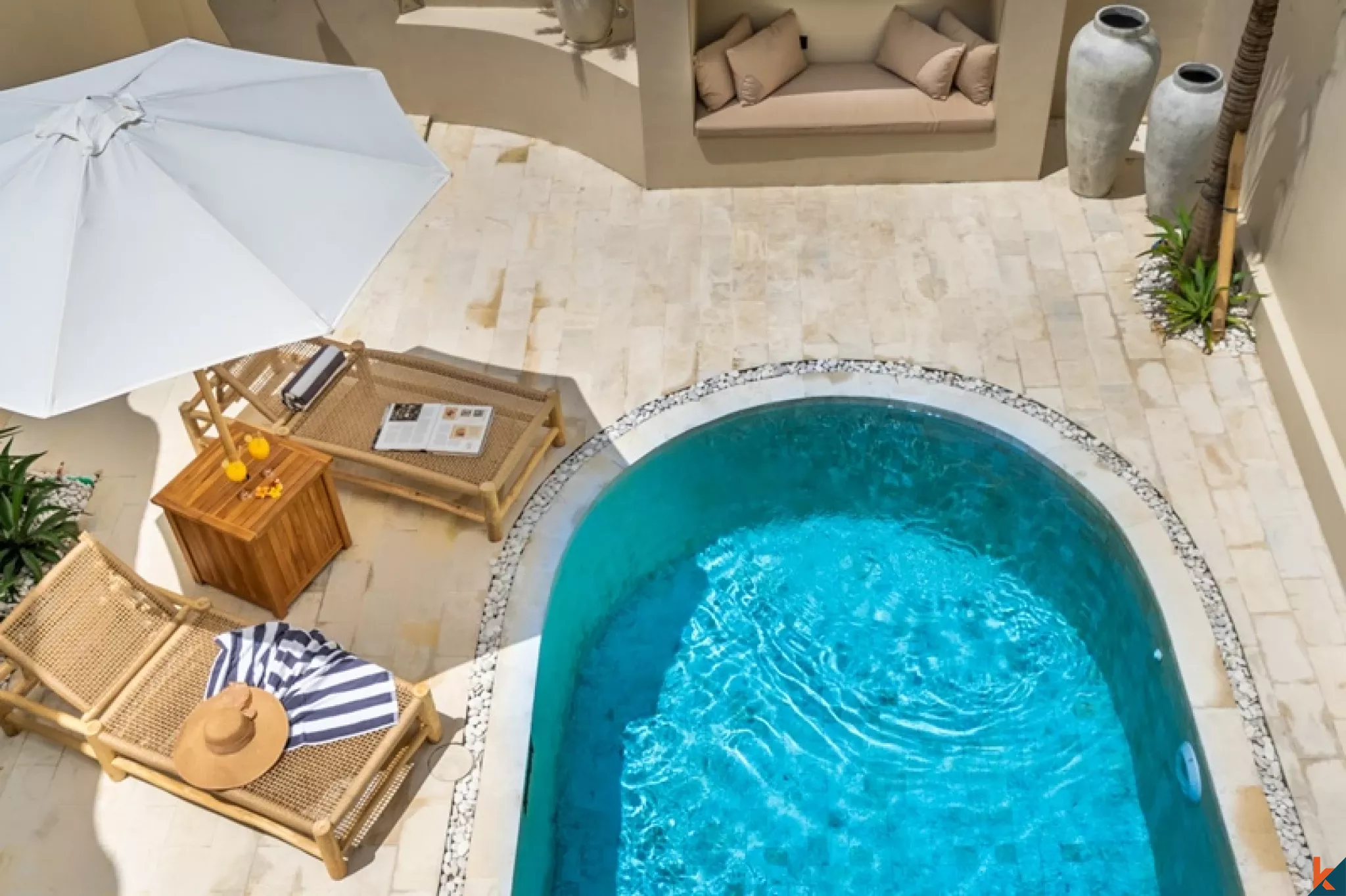 Villa méditerranéenne neuve de 2 chambres dans le quartier prisé de Pererenan