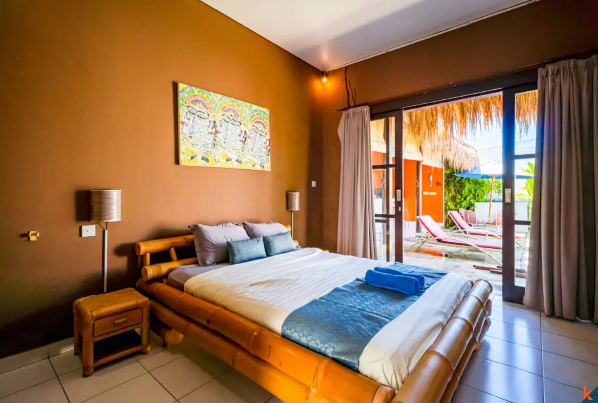 Villa balinaise élégante de deux chambres à louer à Ungasan