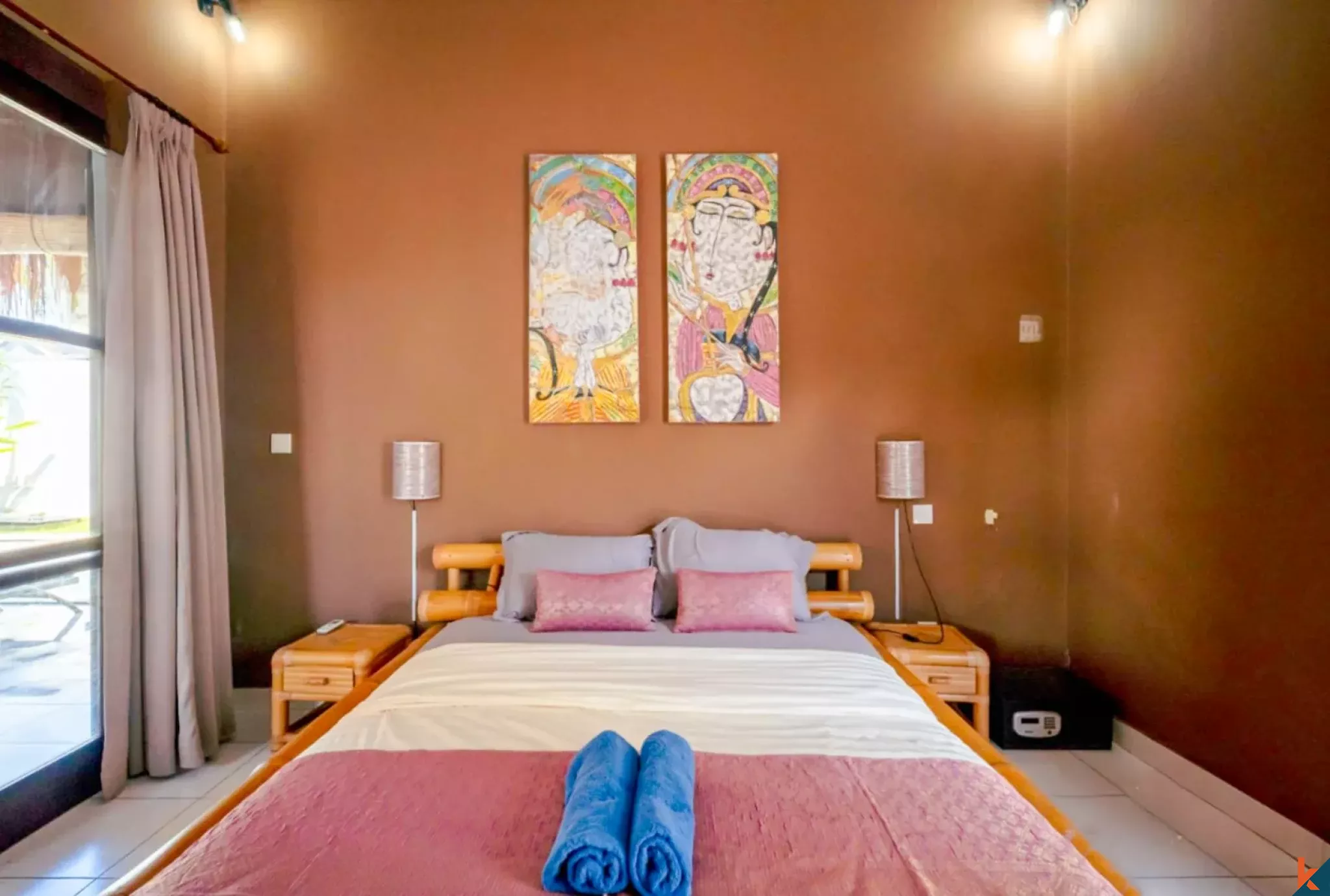 Villa balinaise élégante de deux chambres à louer à Ungasan