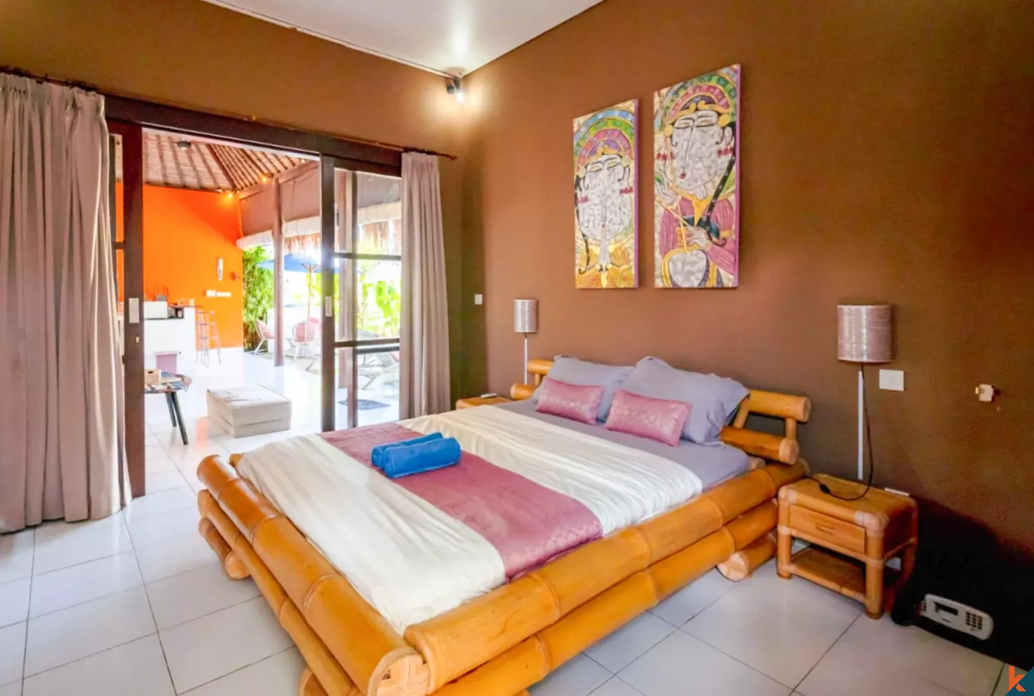 Villa balinaise élégante de deux chambres à louer à Ungasan