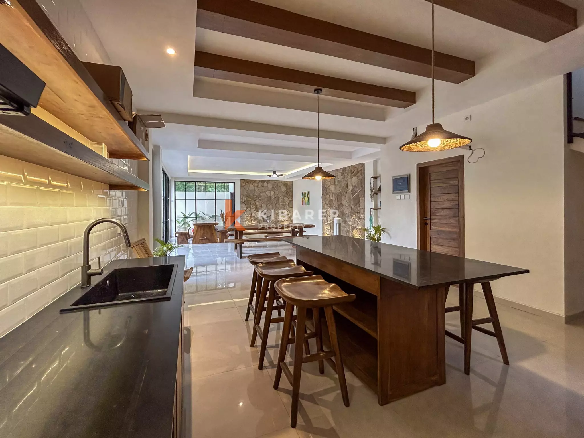 Modern Tropical Two-Bedroom Villa with Enclosed Living in Umalas