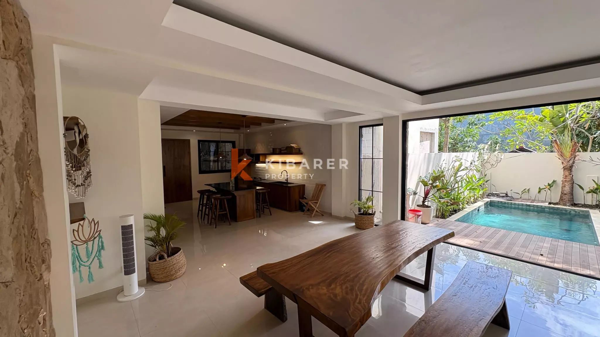 Modern Tropical Two-Bedroom Villa with Enclosed Living in Umalas