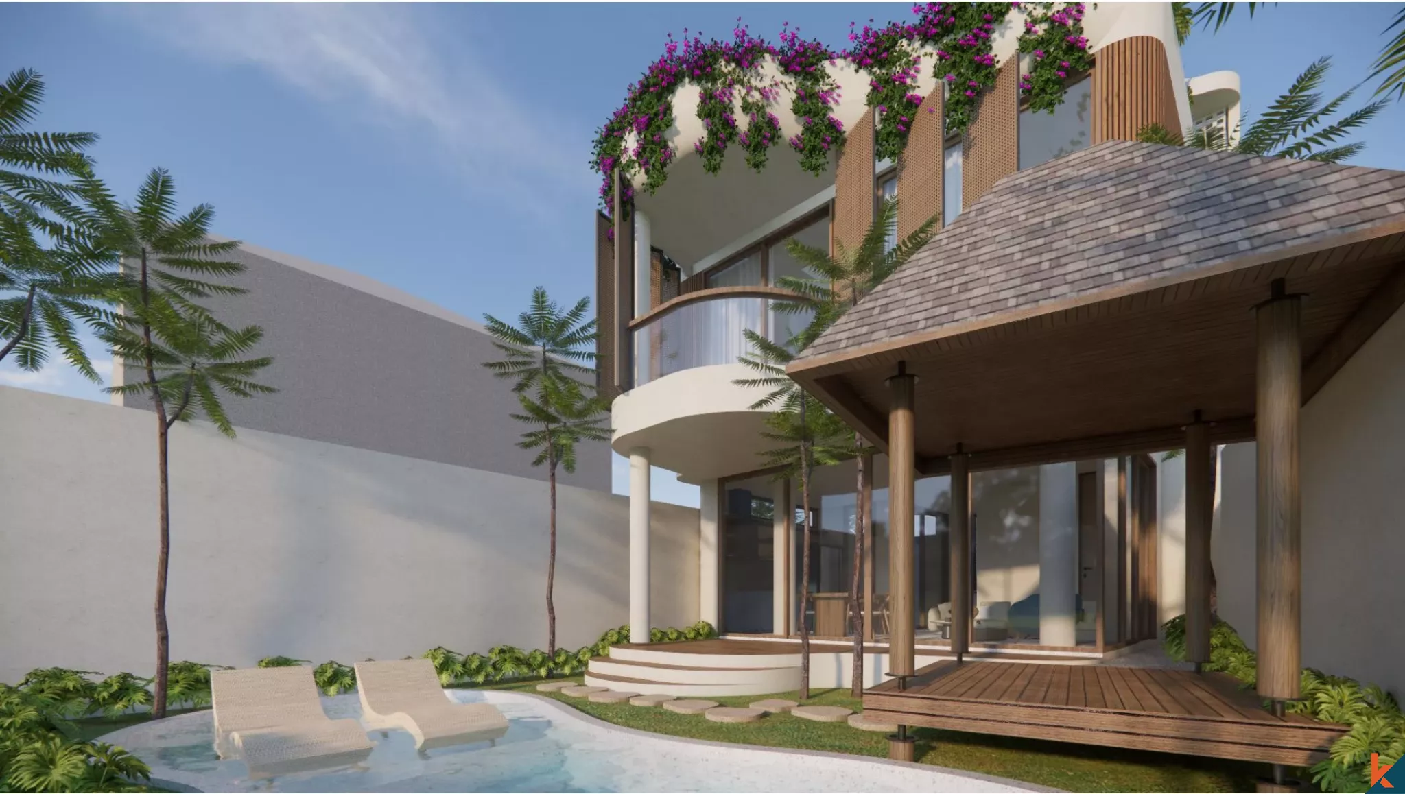 Prochainement disponible : villa de luxe de 4 chambres avec sauna et oasis sur le toit dans le quartier prisé de Canggu