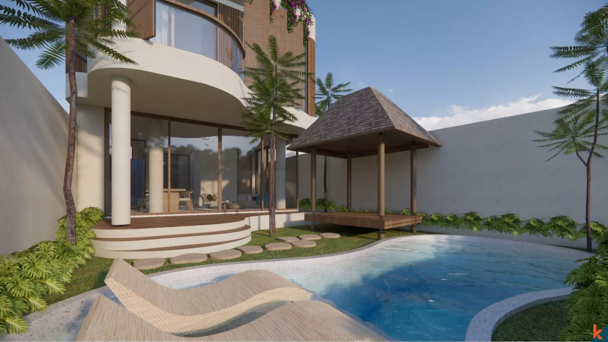 Prochainement disponible : villa de luxe de 4 chambres avec sauna et oasis sur le toit dans le quartier prisé de Canggu