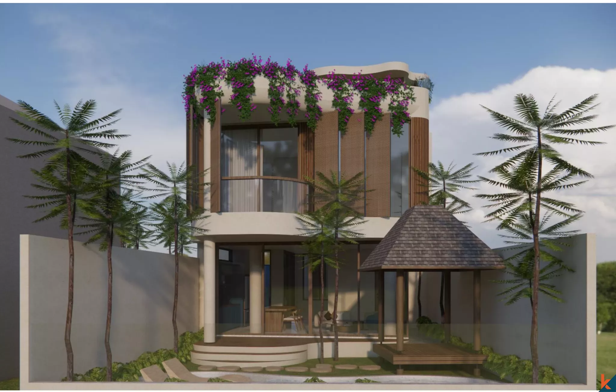 Prochainement disponible : villa de luxe de 4 chambres avec sauna et oasis sur le toit dans le quartier prisé de Canggu