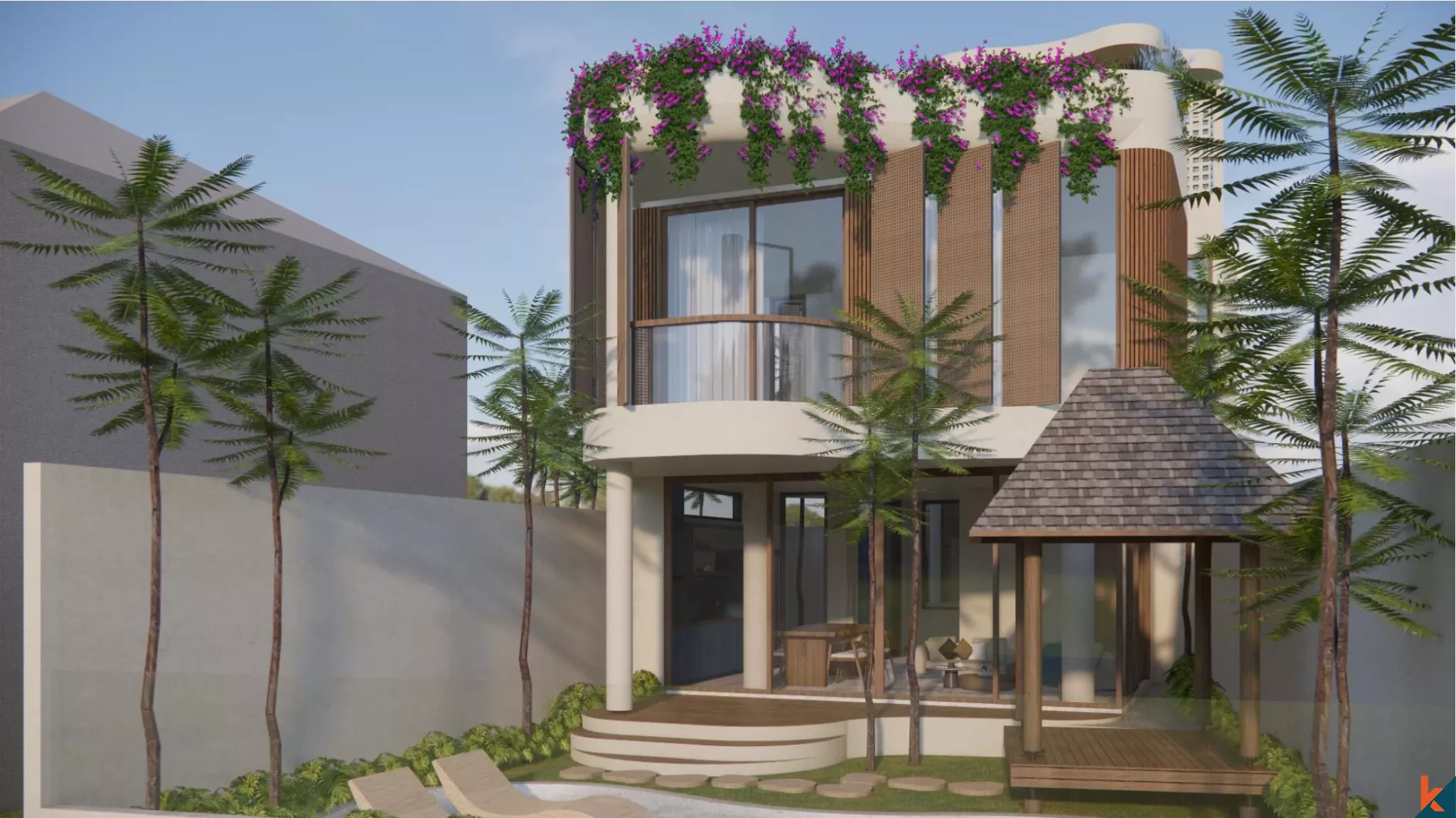 Prochainement disponible : villa de luxe de 4 chambres avec sauna et oasis sur le toit dans le quartier prisé de Canggu