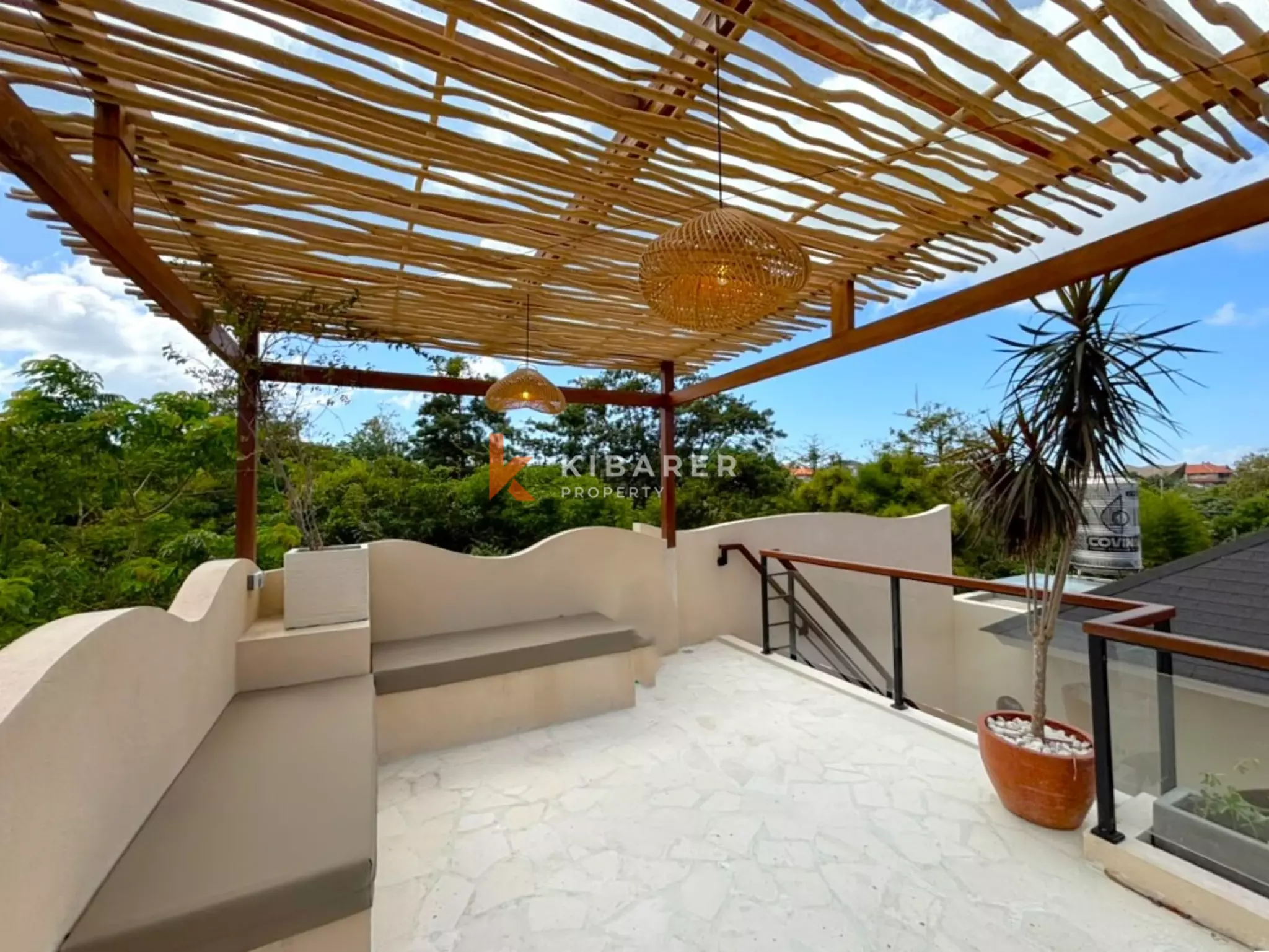 Contemporary Mediterranean Three Bedroom Villa with Rooftop Entertaining Space in Ungasan