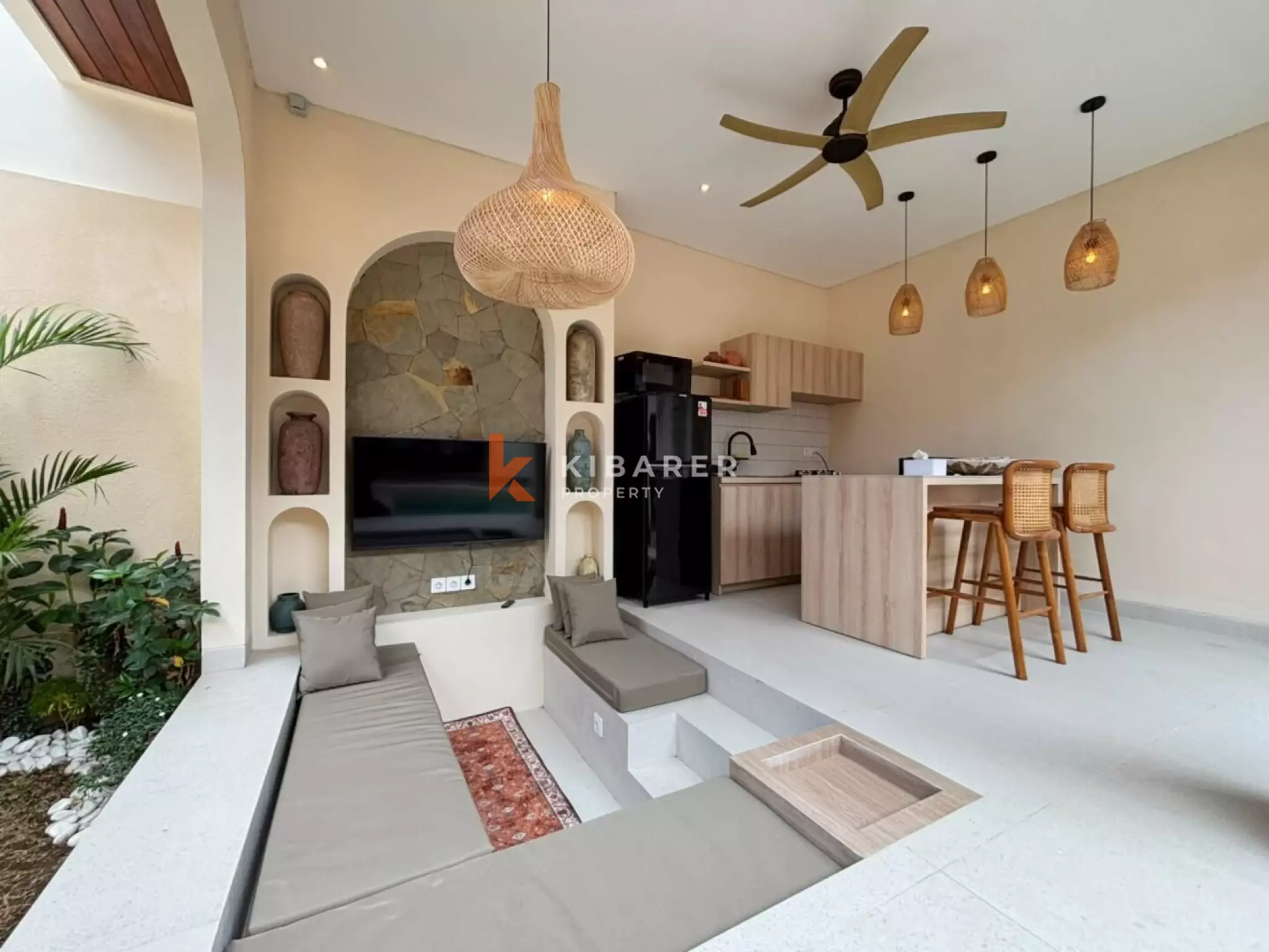 Contemporary Mediterranean Three Bedroom Villa with Rooftop Entertaining Space in Ungasan