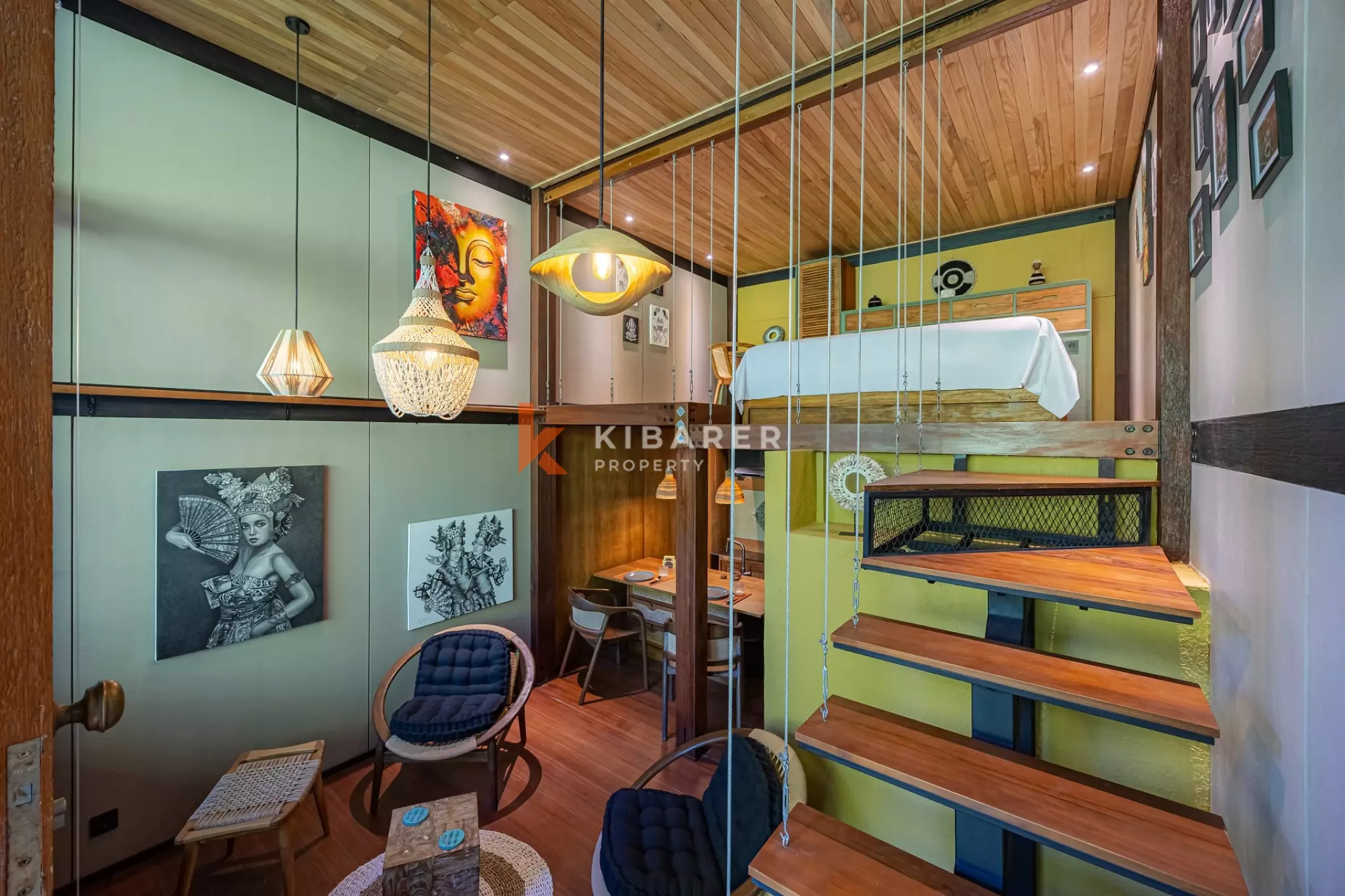 Apartemen Loft Mezzanine Satu Kamar Tidur dengan Kolam Renang Bersama, Dikelilingi Alam di Pecatu–Uluwatu