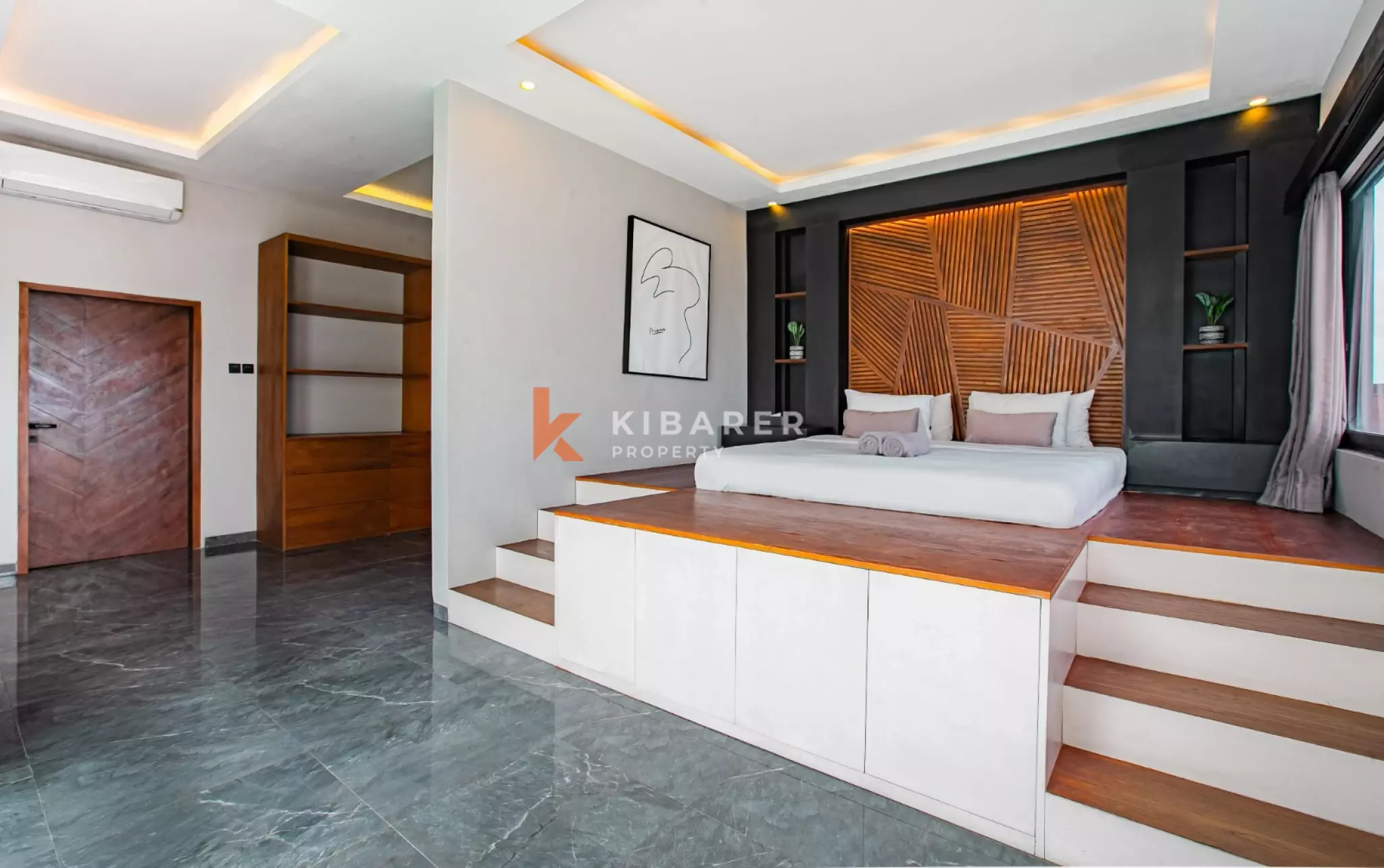 Stylish Four-Bedroom Villa with Rooftop Rice Field Views Close to Berawa