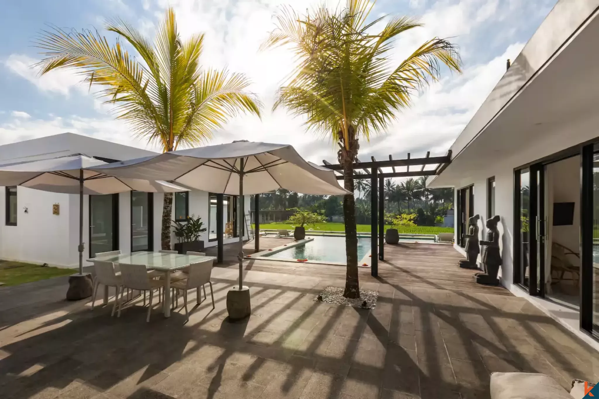 Serene Three Bedroom Leasehold Property with Rice Field Views in Ubud - Pejeng