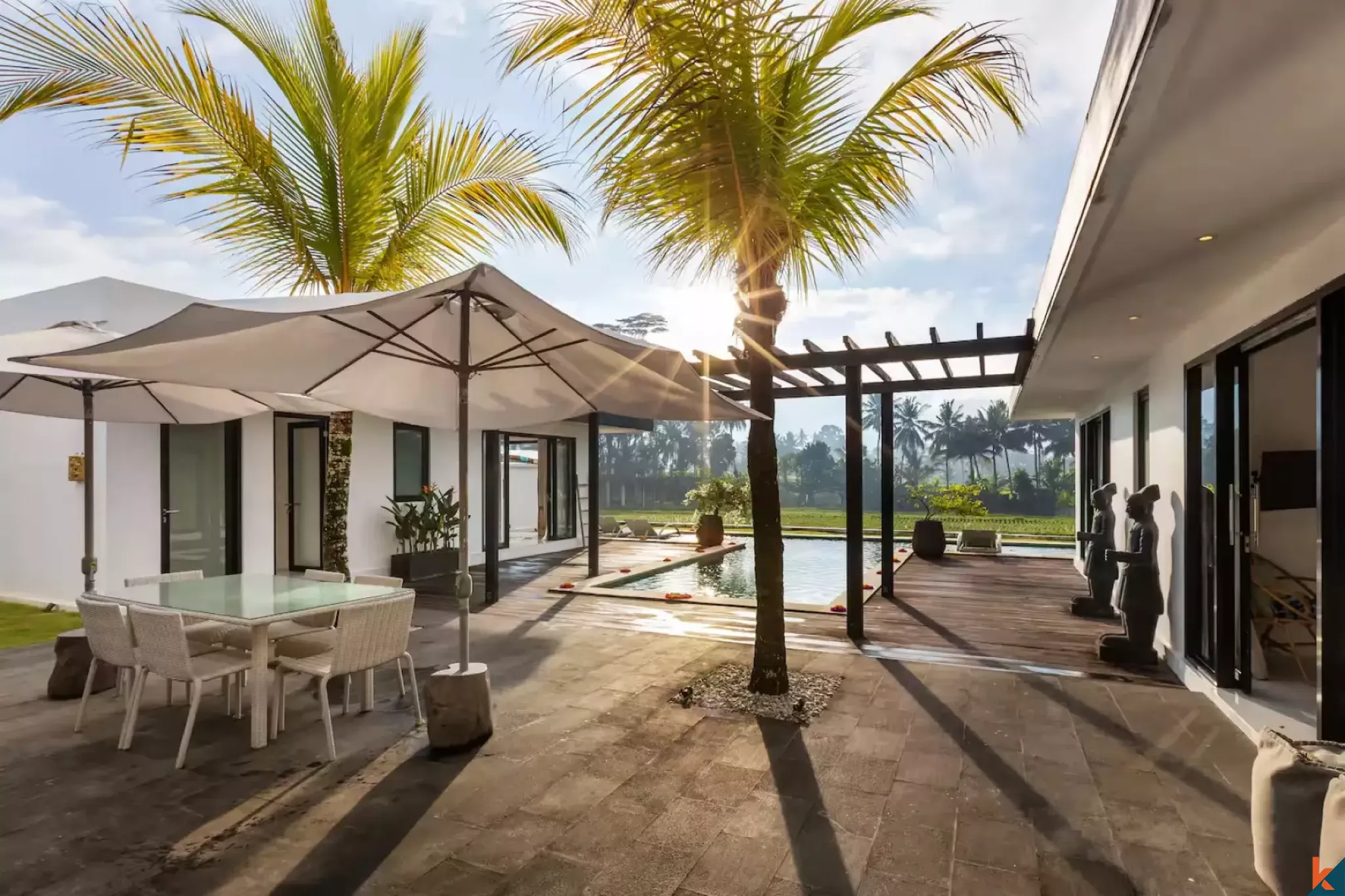 Serene Three Bedroom Leasehold Property with Rice Field Views in Ubud - Pejeng