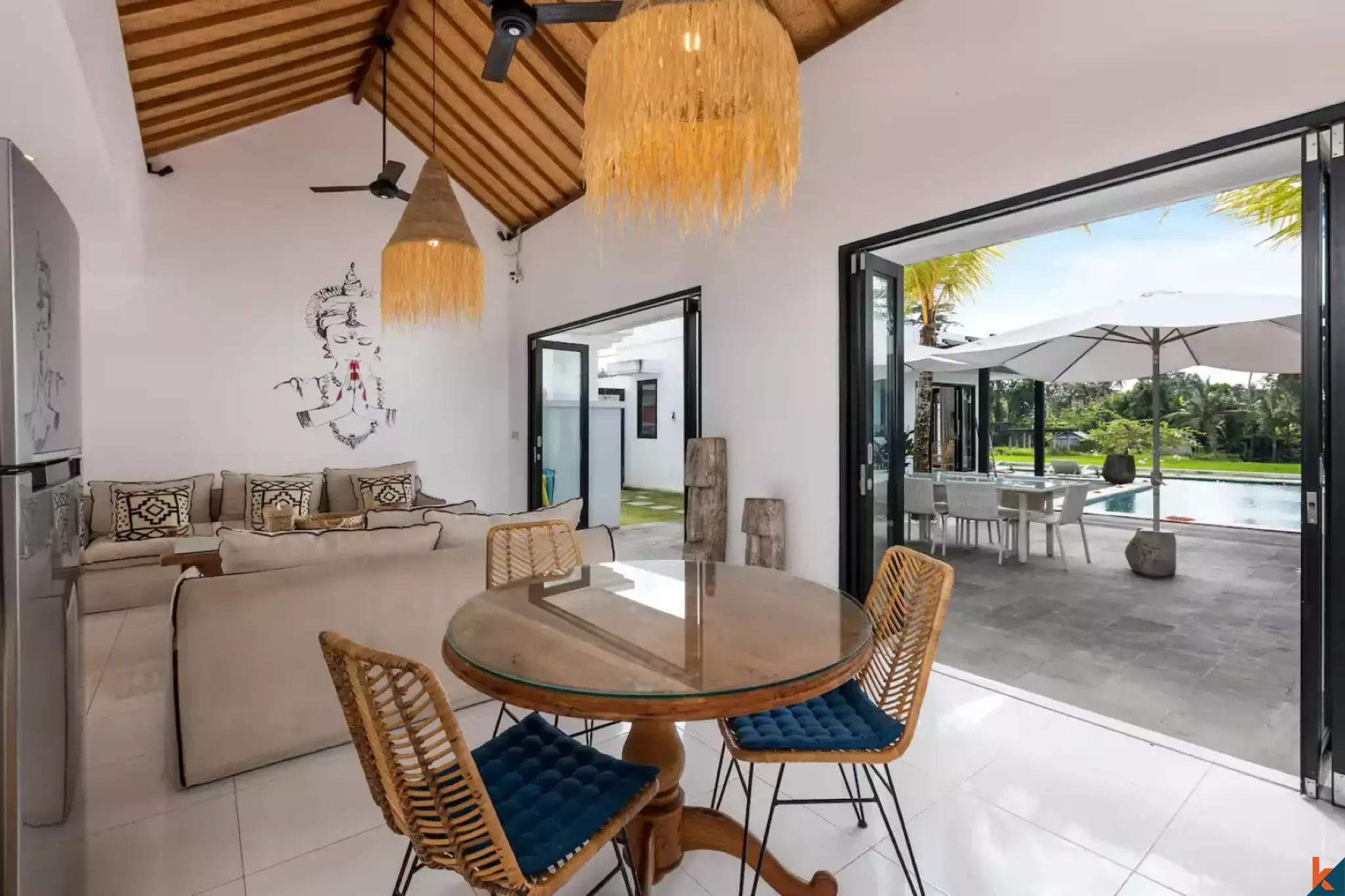 Serene Three Bedroom Leasehold Property with Rice Field Views in Ubud - Pejeng