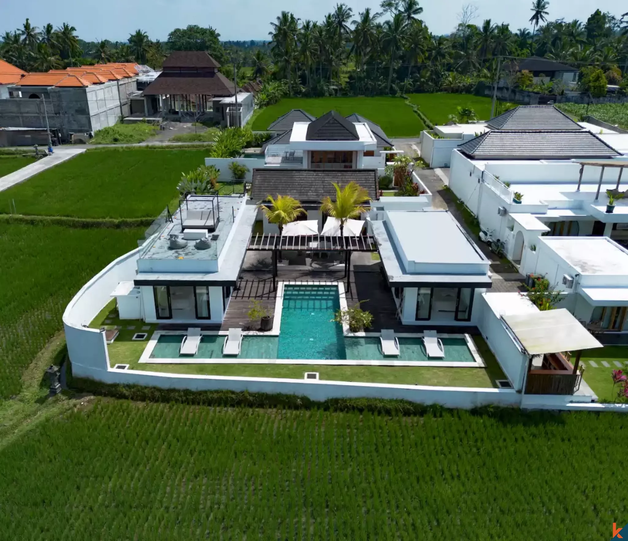 Serene Three Bedroom Leasehold Property with Rice Field Views in Ubud - Pejeng
