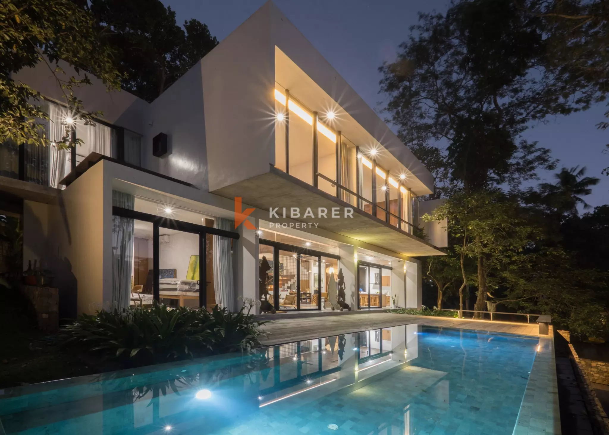 Elevated Modern Tropical Four-Bedroom Villa with Serene Valley Views in Tabanan