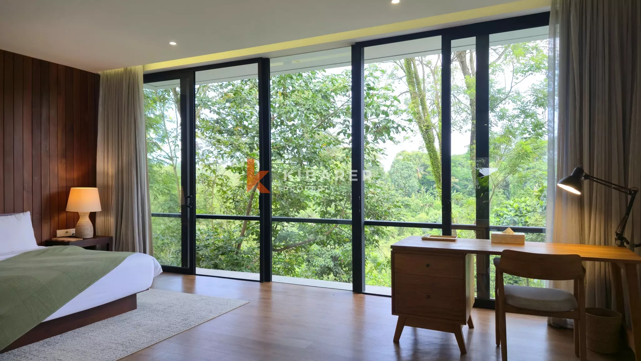 Elevated Modern Tropical Four-Bedroom Villa with Serene Valley Views in Tabanan