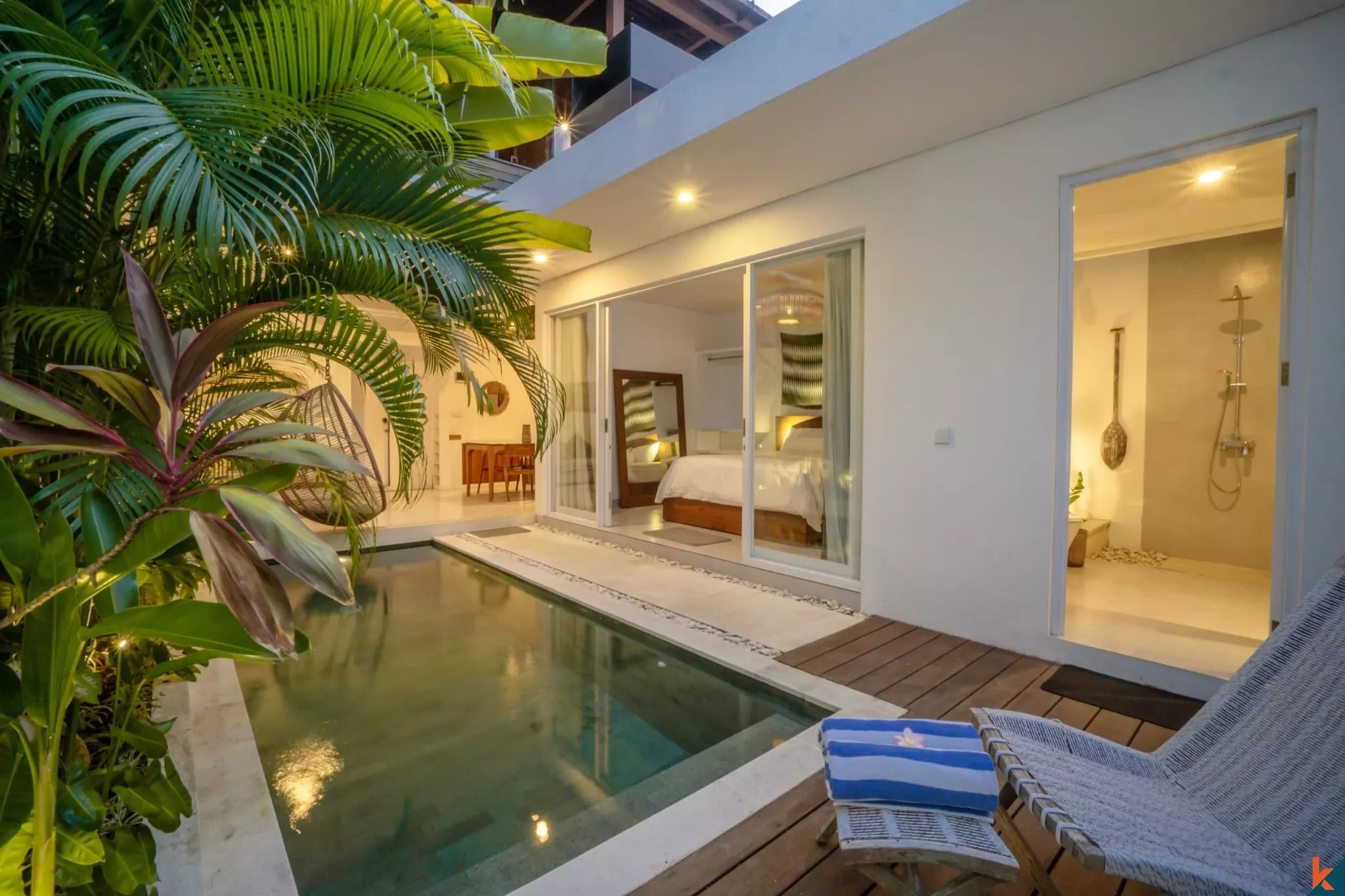 Vila Modern 2 Kamar Tidur dengan Kolam Renang Pribadi di Tibubeneng
