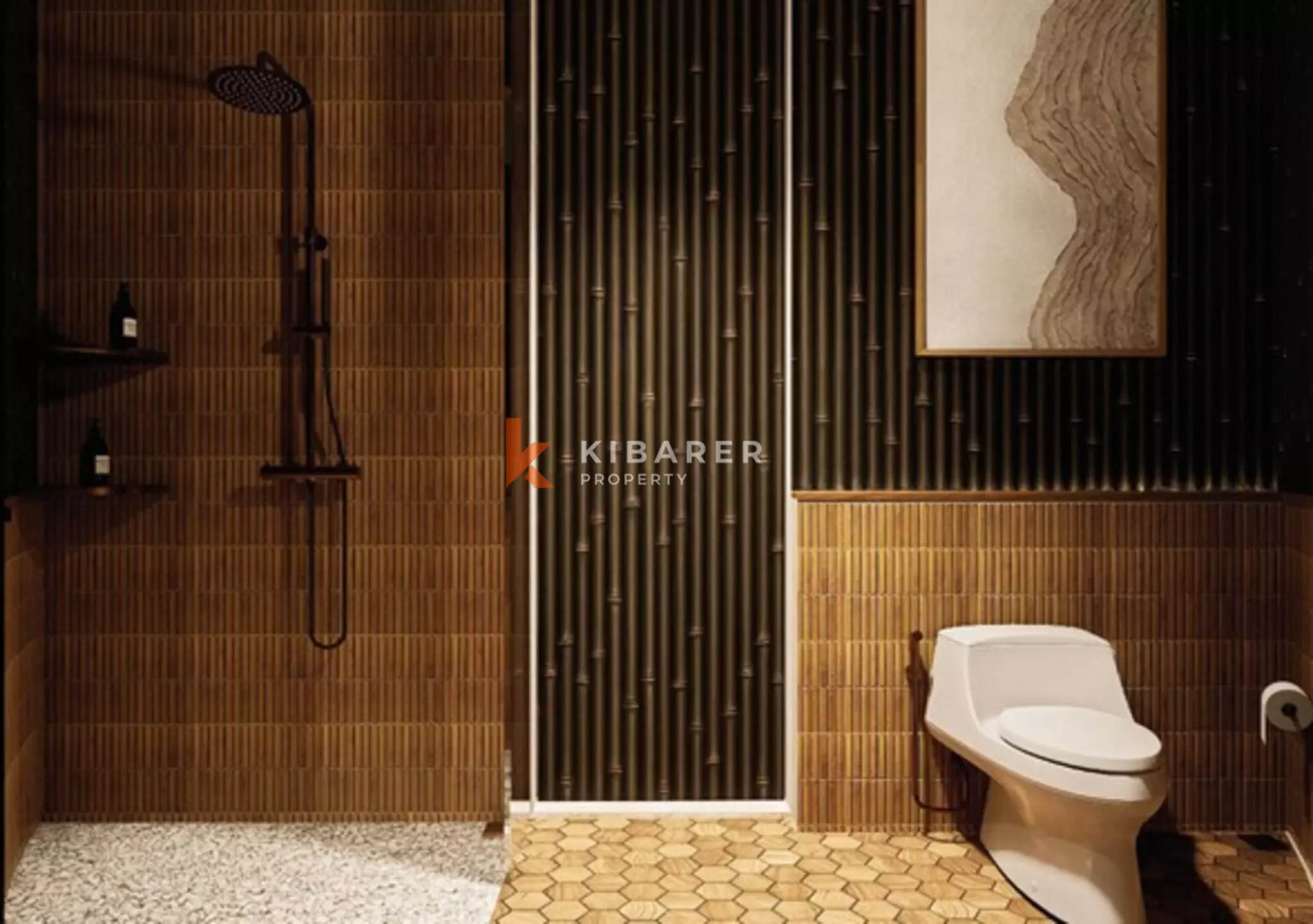 Eco-Luxury Three Bedroom Bamboo Villa with Tranquil River Views in Tabanan