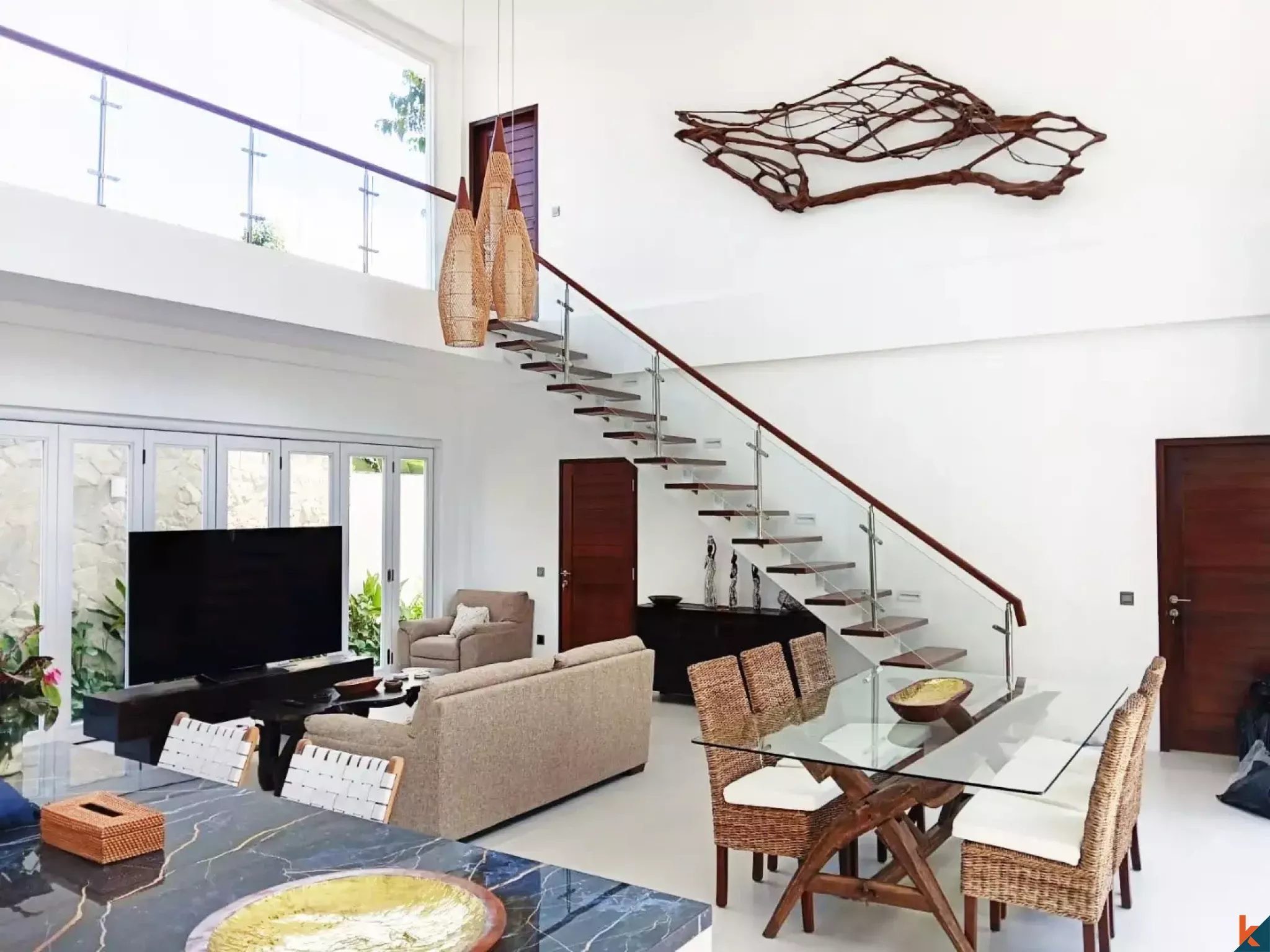 Villa neuve de deux chambres aux normes occidentales, en bail emphytéotique, à Ubud - Singakerta
